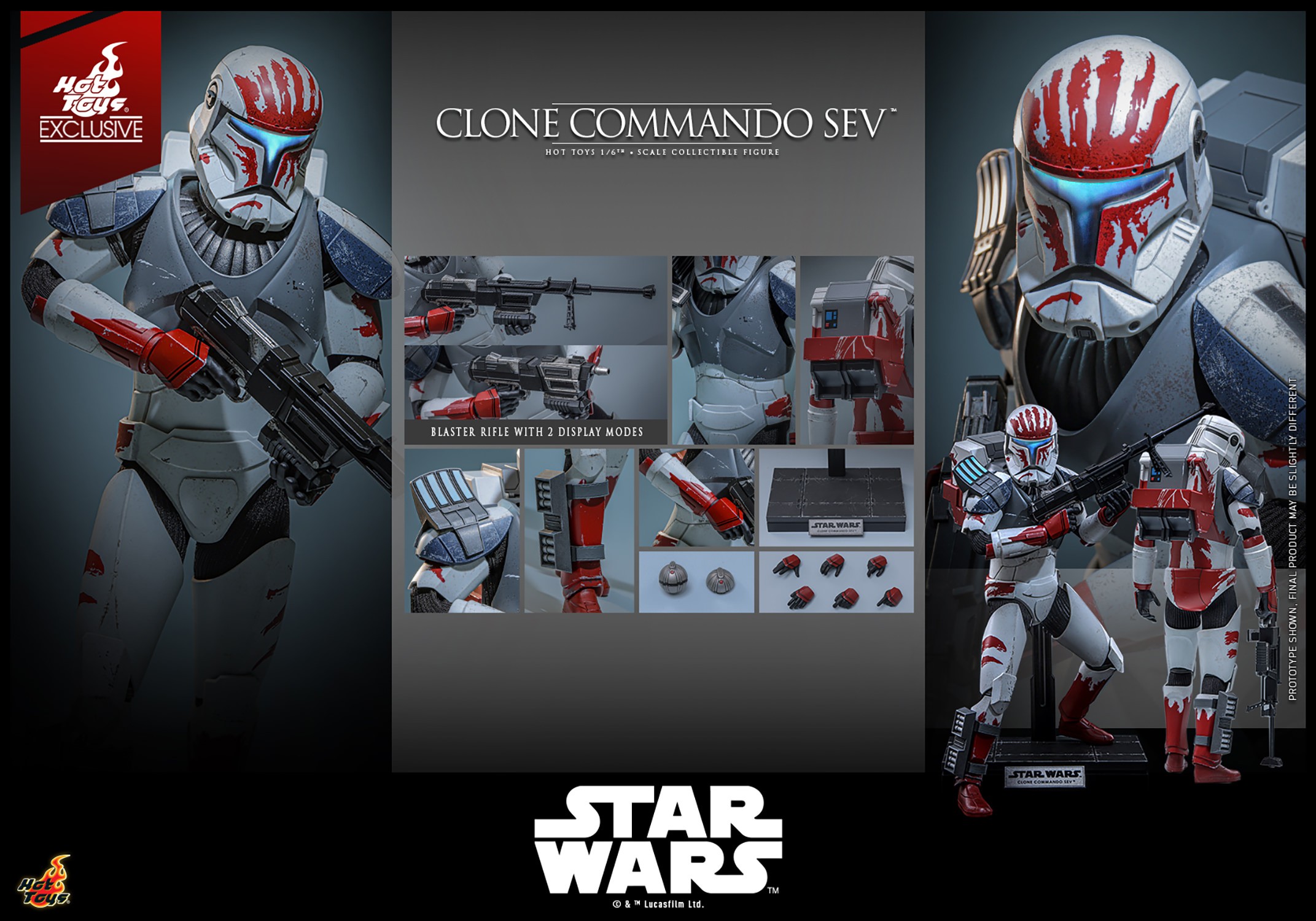 Star Wars Clone Commando Sev™ Sixth Scale Figure  (Prototype Shown) View 19