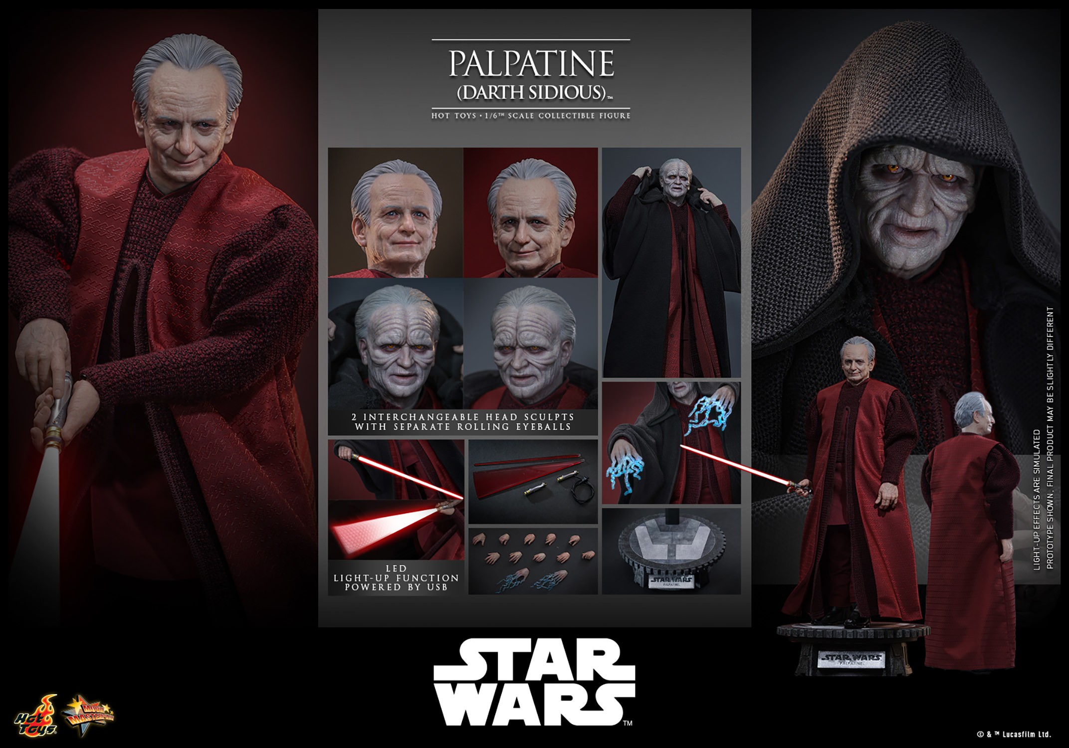 Star Wars Palpatine (Darth Sidious)™ Sixth Scale Figure  (Prototype Shown) View 14