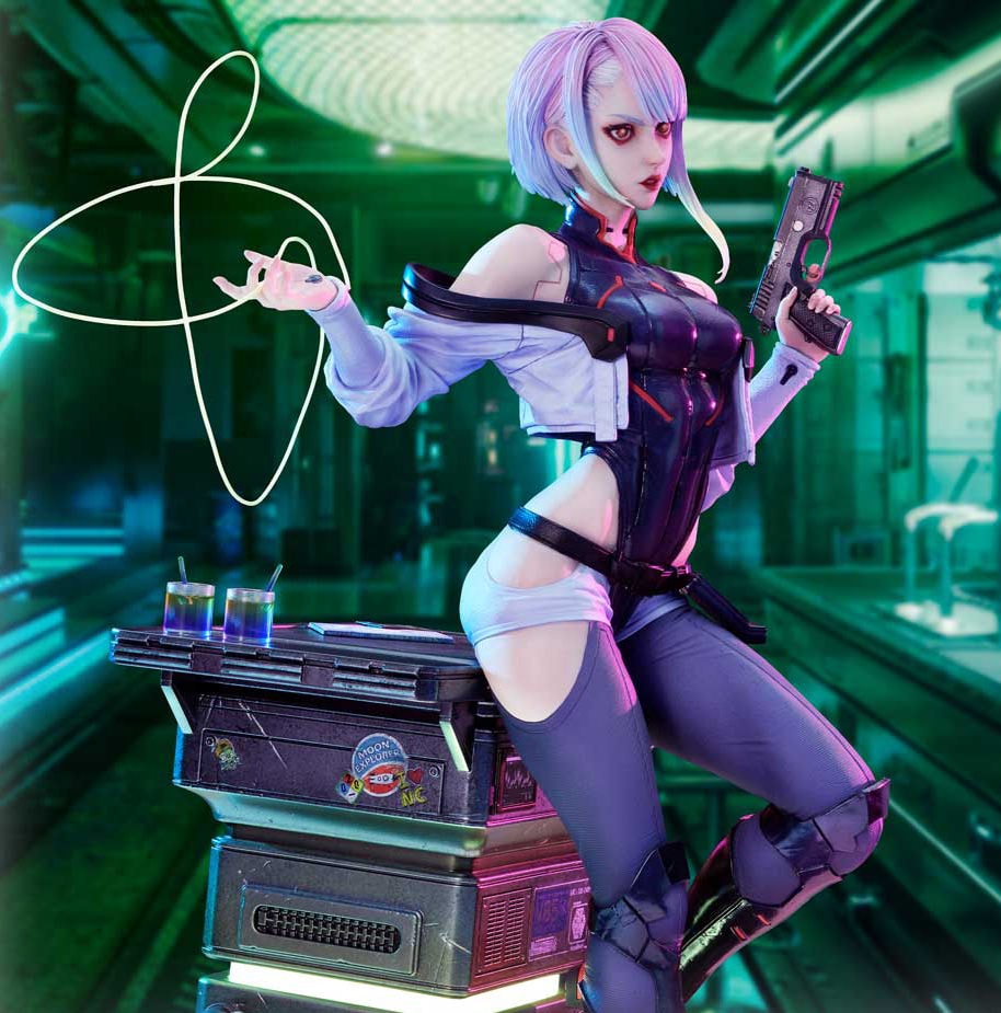 Cyberpunk 2077 Lucy (Deluxe Version) Quarter Scale Statue  (Prototype Shown) View 3