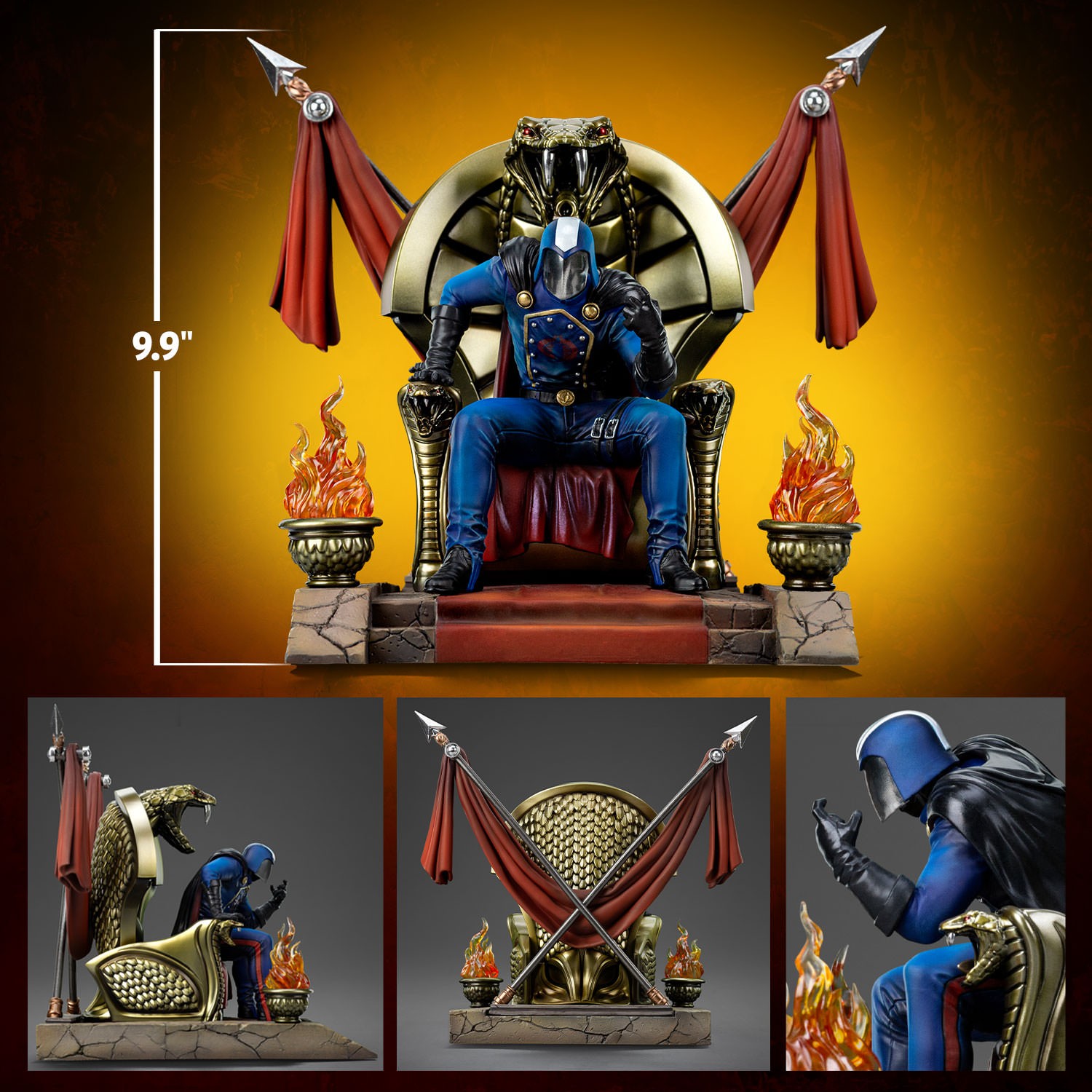 G.I. Joe Cobra Commander Deluxe 1:10 Scale Statue  (Prototype Shown) View 2