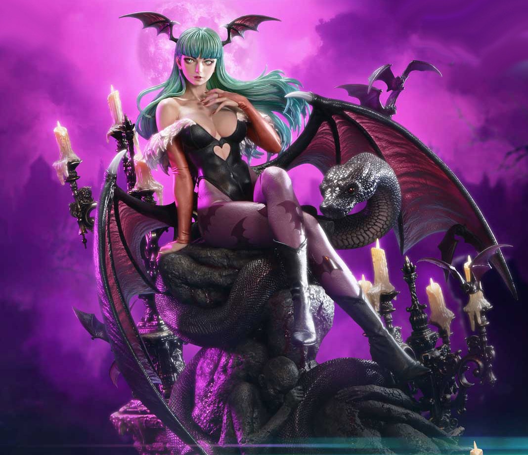 Darkstalkers Morrigan Statues  (Prototype Shown) View 5