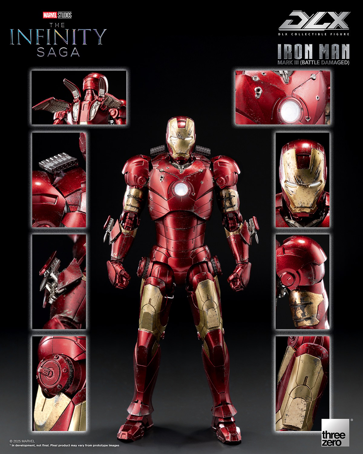 DLX Iron Man Mark 3 (Battle Damaged) Action Figure by threezero