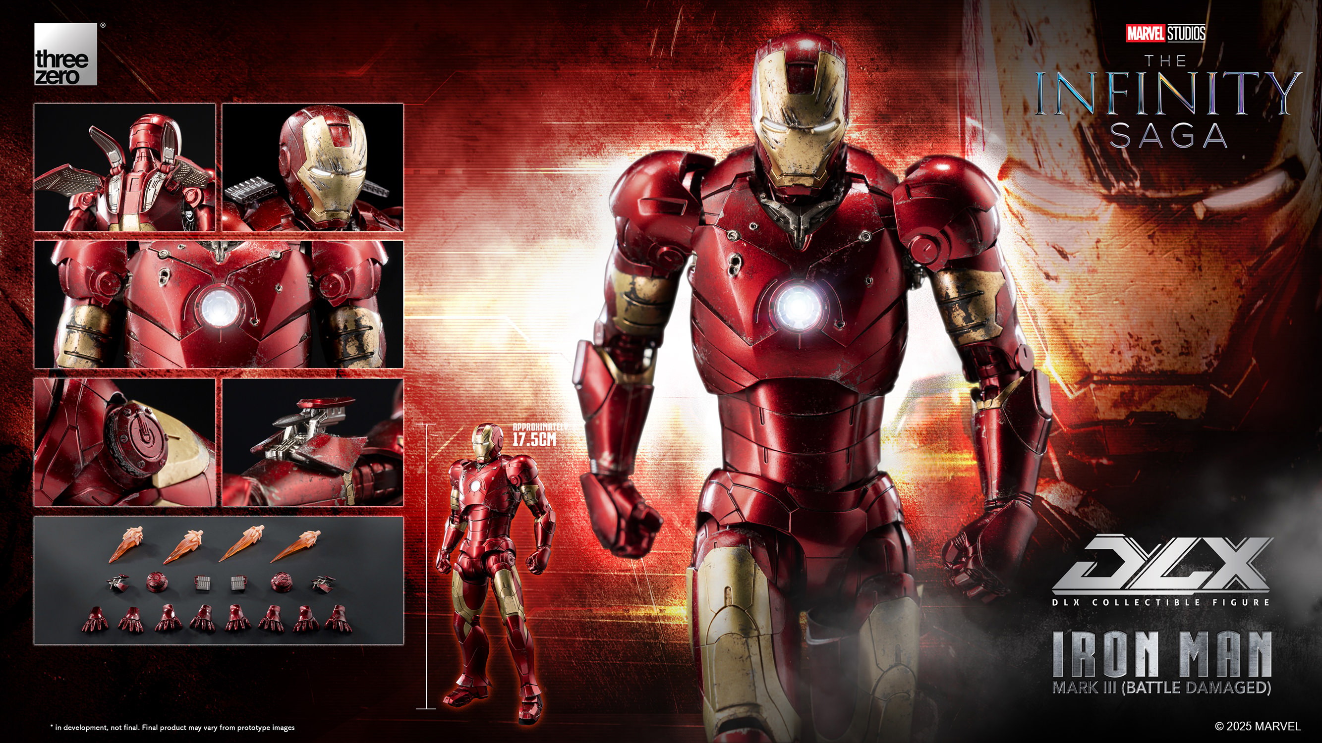 Marvel DLX Iron Man Mark 3 (Battle Damaged) Action Figure  (Prototype Shown) View 15