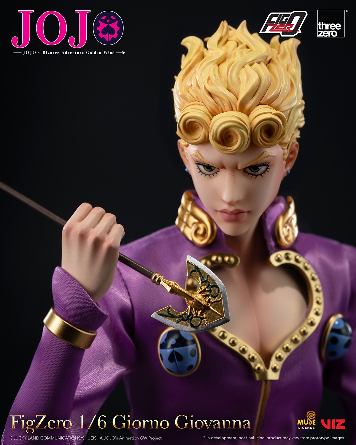 JoJo's Bizarre Adventure Giorno Giovanna Sixth Scale Figure  (Prototype Shown) View 13