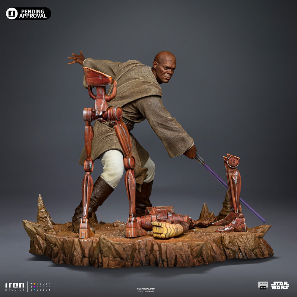 Star Wars Mace Windu 1:10 Scale Statue  (Prototype Shown) View 12