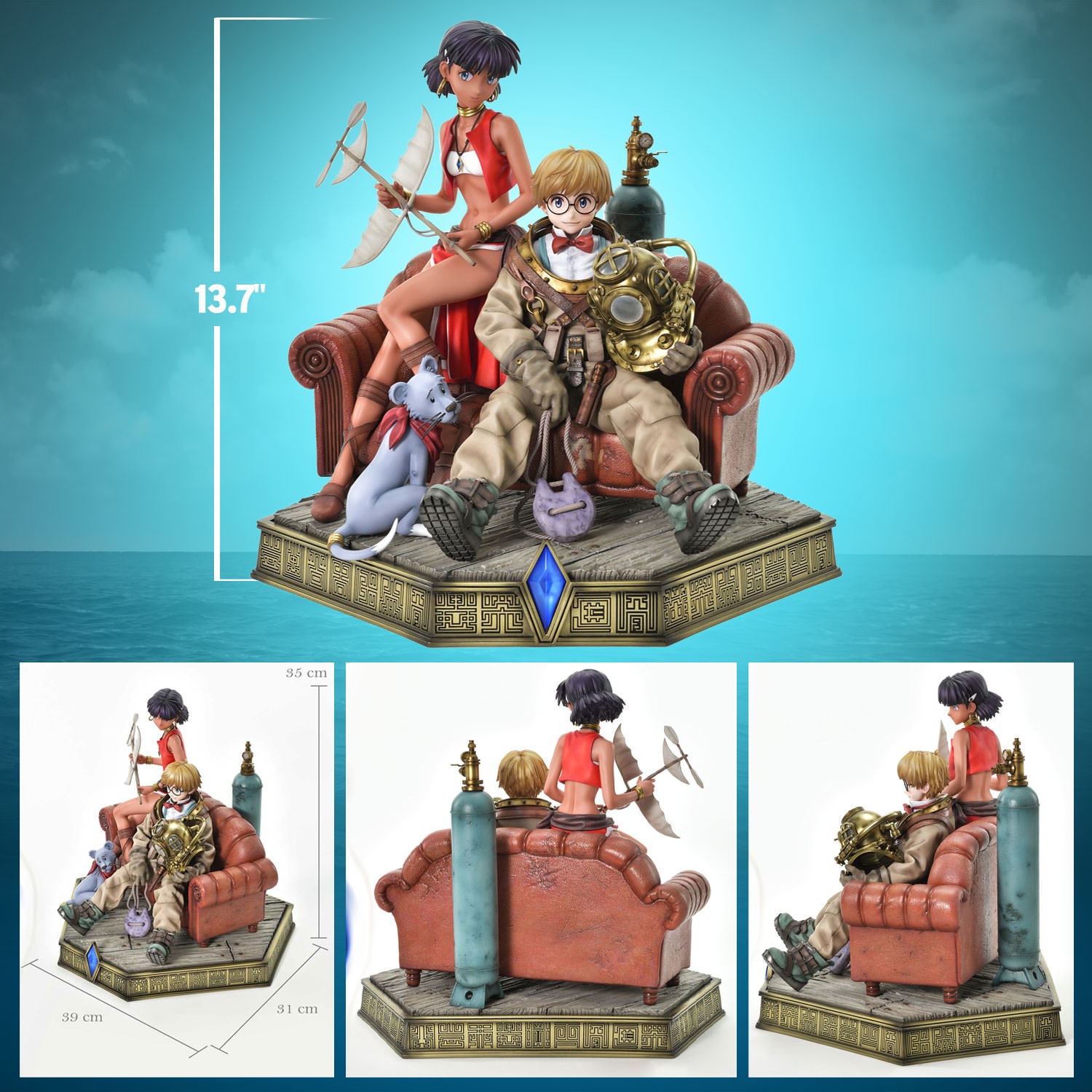 Nadia: The Secret of Blue Water Nadia & Jean Statues  (Prototype Shown) View 2
