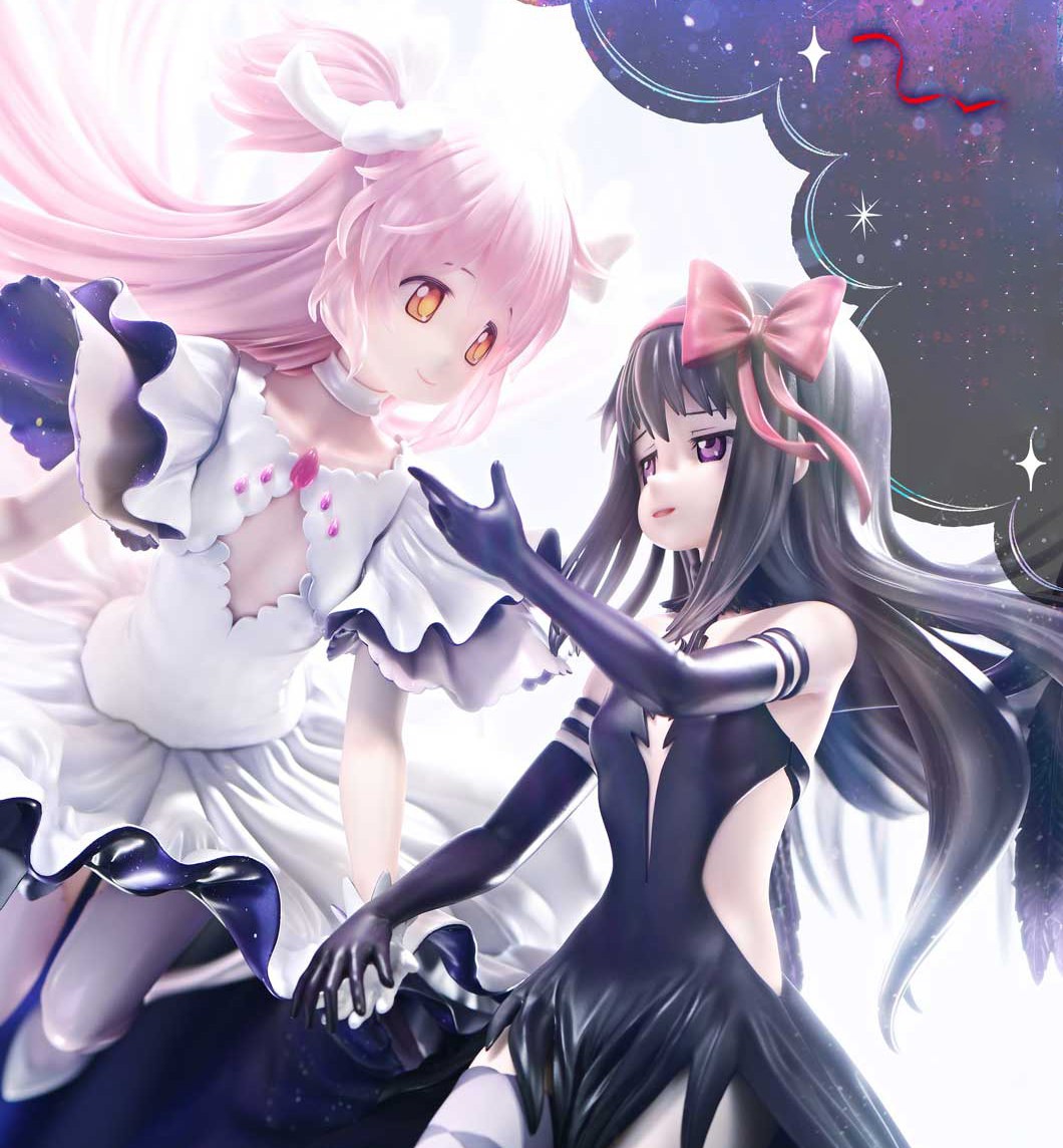 Puella Magi Madoka Magica Ultimate Madoka & Devil Homura (Bonus Version) Statues  (Prototype Shown) View 1