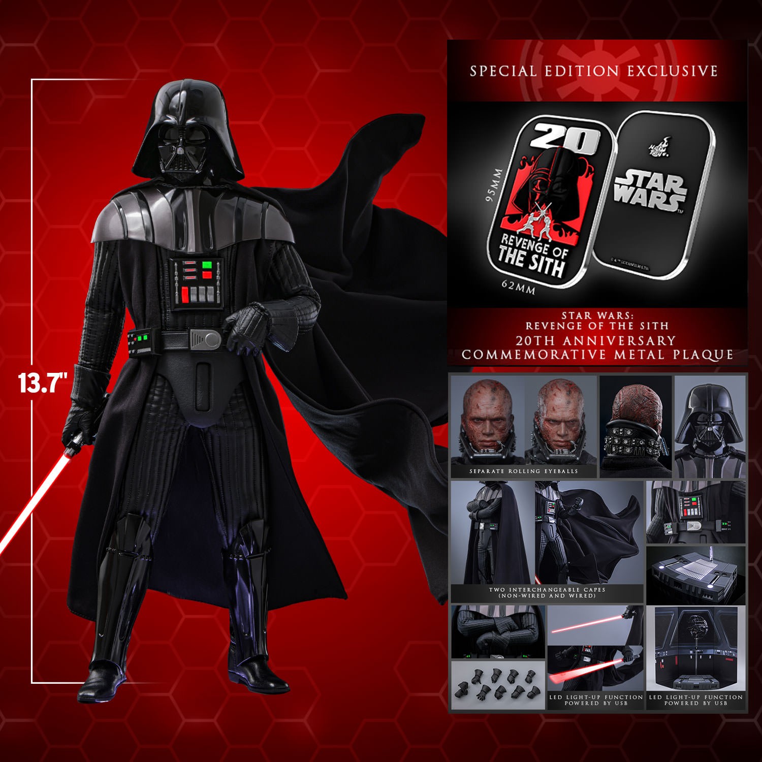 STAR WARS Darth Vader マスターエディション Star Wars Hot Toys Star Wars Darth Vader (Special Edition