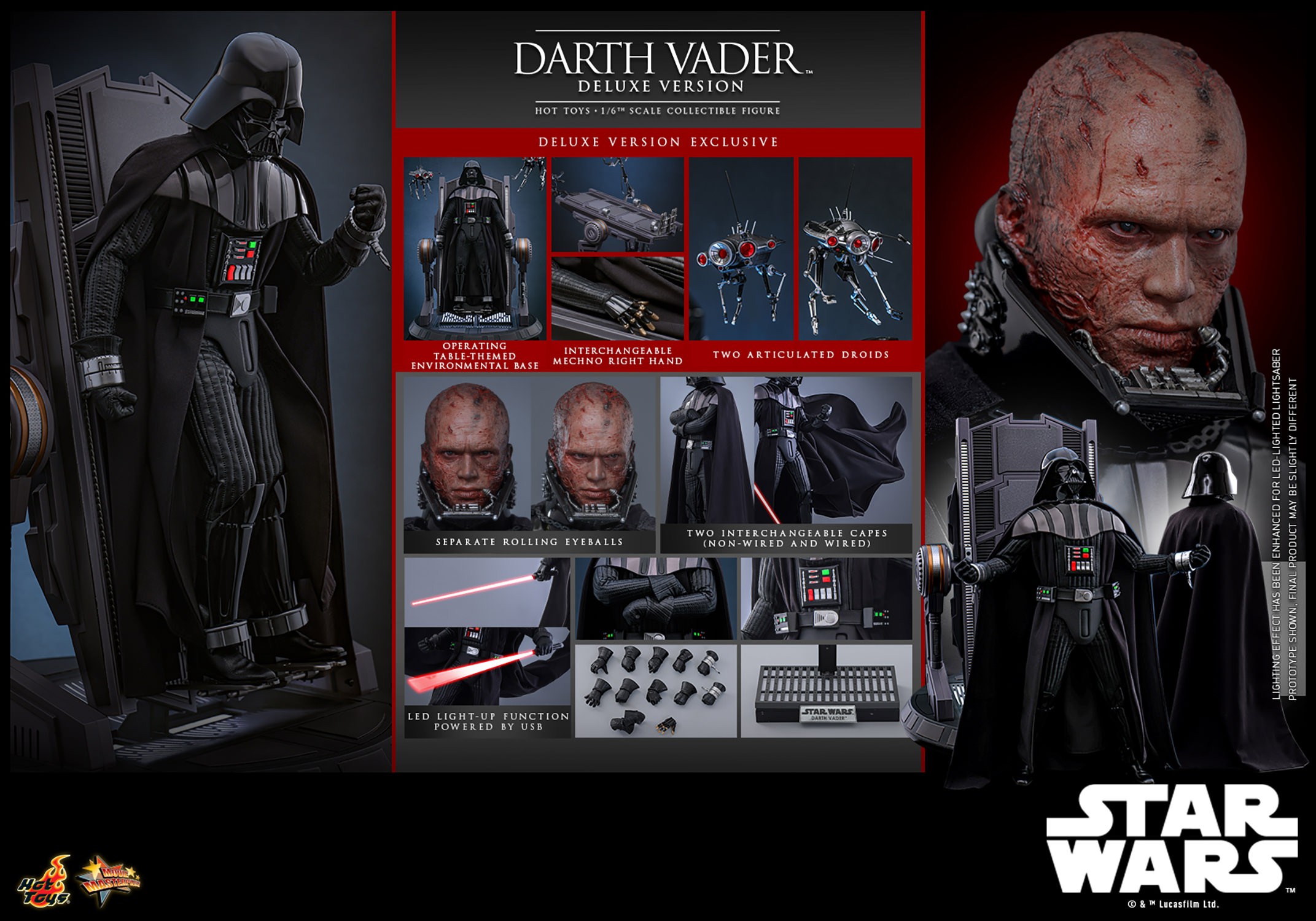 Star Wars Darth Vader™ (Deluxe Version) Sixth Scale Figure  (Prototype Shown) View 15