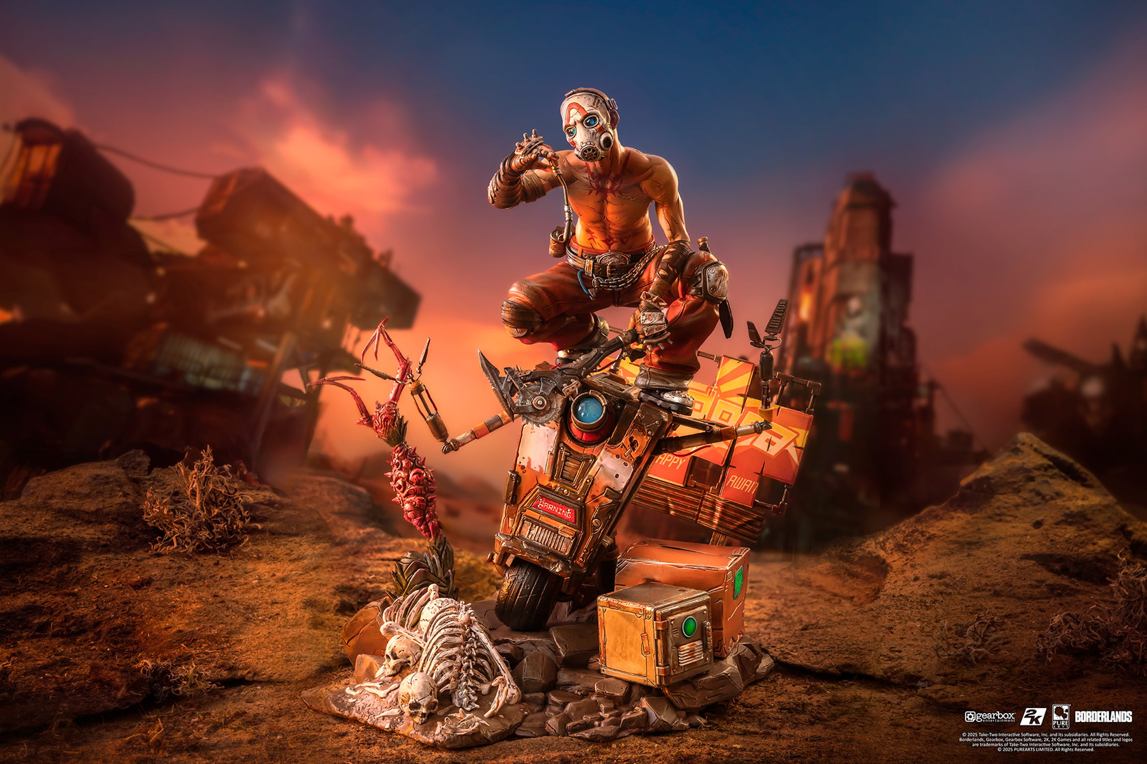 Borderlands Psycho Bandit & Claptrap Diorama  (Prototype Shown) View 1