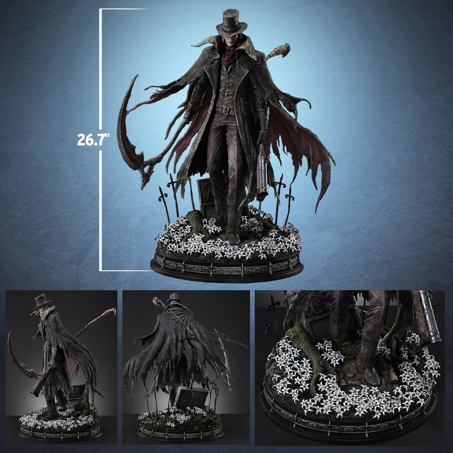 Bloodborne Gehrman Quarter Scale Statue  (Prototype Shown) View 2