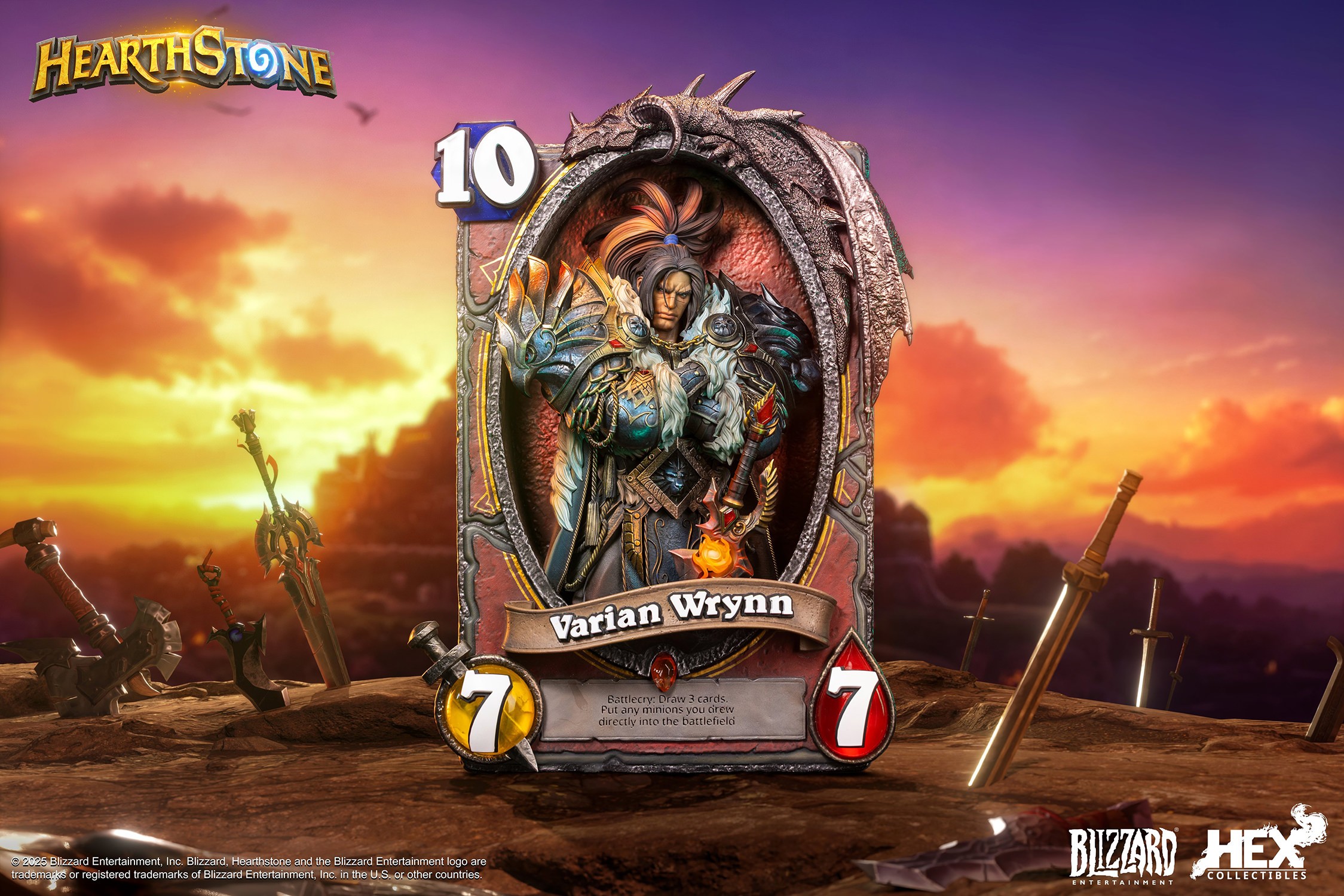 Warcraft Varian Wrynn 3D Art Frame Statues  (Prototype Shown) View 1