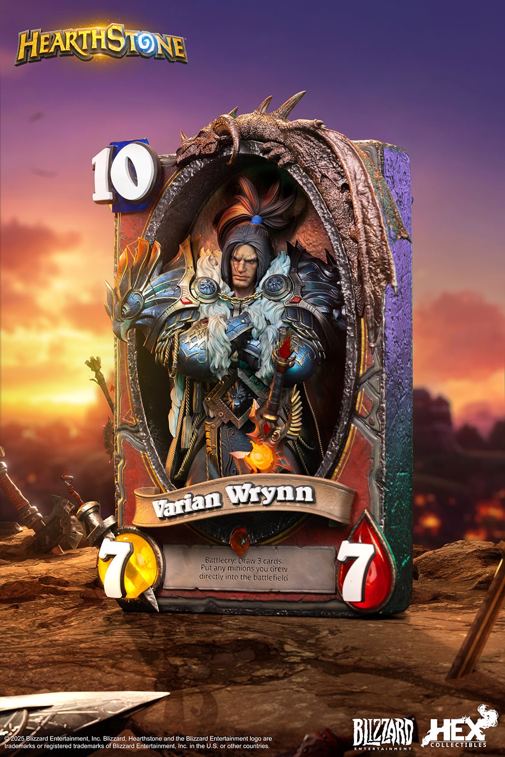 Warcraft Varian Wrynn 3D Art Frame Statues  (Prototype Shown) View 12