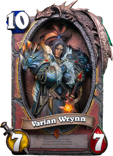 Warcraft Varian Wrynn 3D Art Frame Statues  (Prototype Shown) View 16