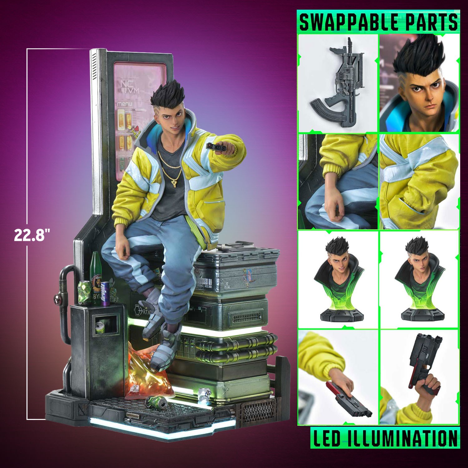 Cyberpunk 2077 David (Deluxe Version) Statues  (Prototype Shown) View 2