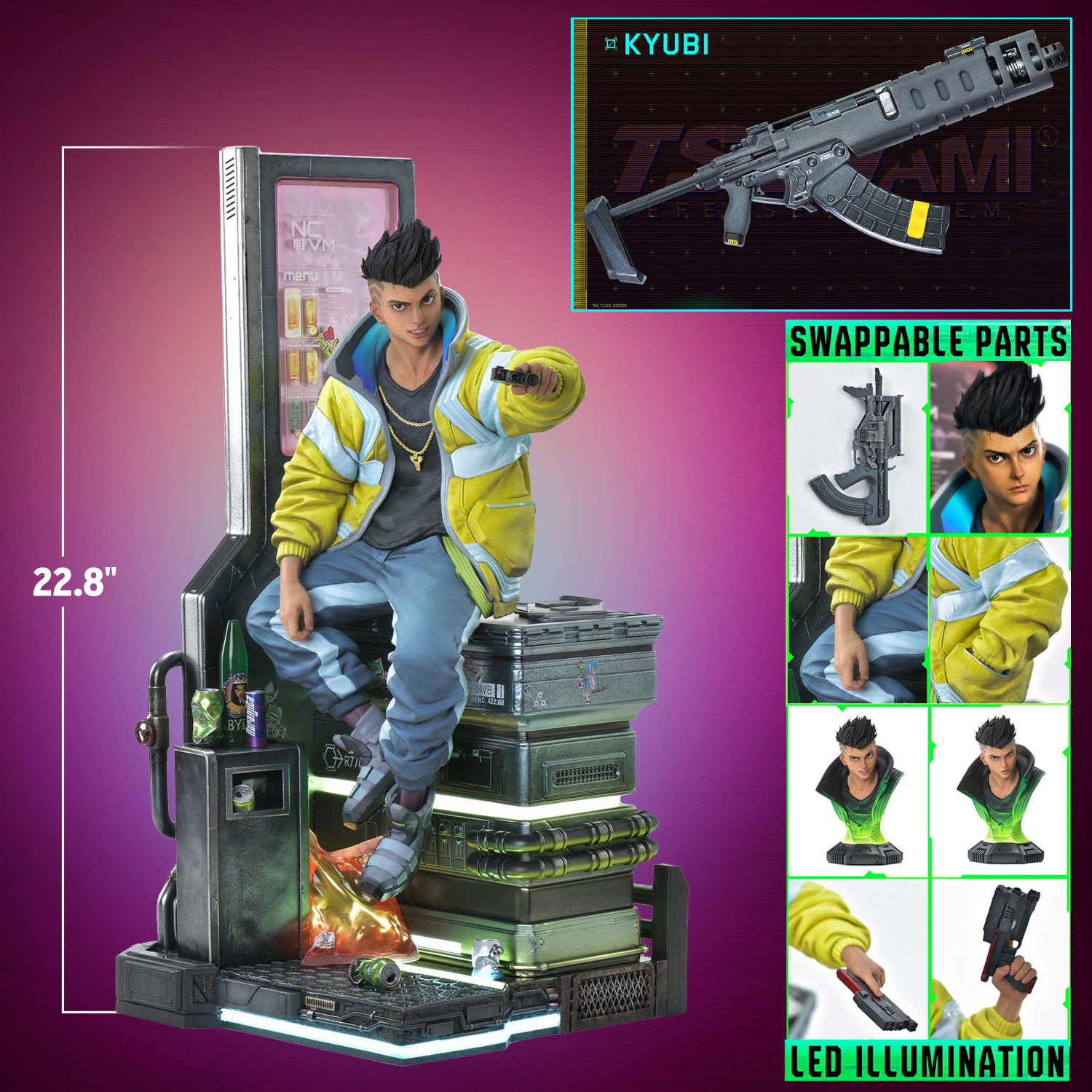 Cyberpunk 2077 David (Deluxe Bonus Version) Statues  (Prototype Shown) View 2