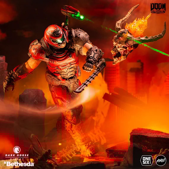Doom Slayer (Mondo Crimson Variant) Sixth Scale Figure by Dark