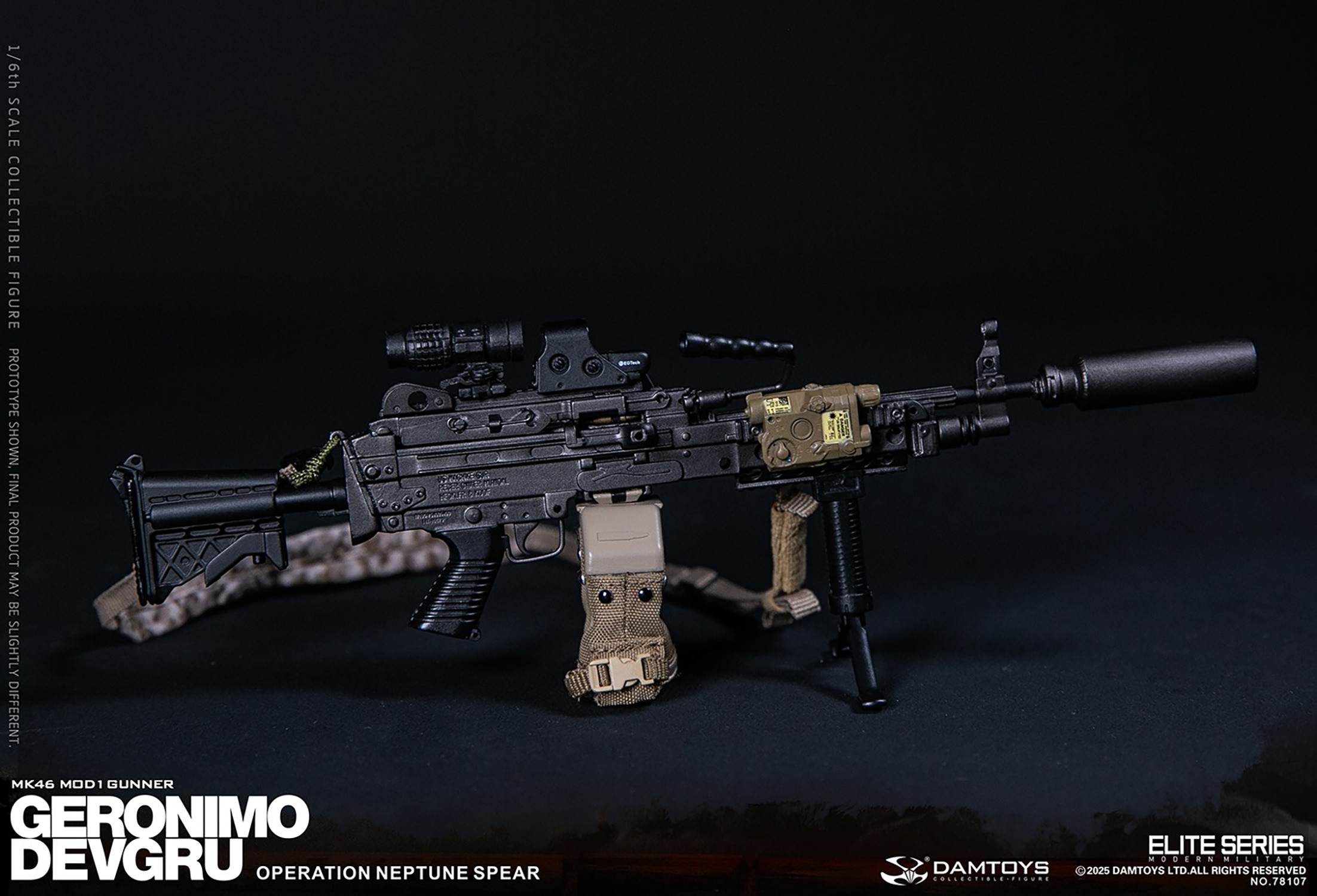 1/6 フィギュア　DEVGRU　カスタム DEVGRU Operation Neptune Spear GERONIMO MK46 MOD1 Gunner