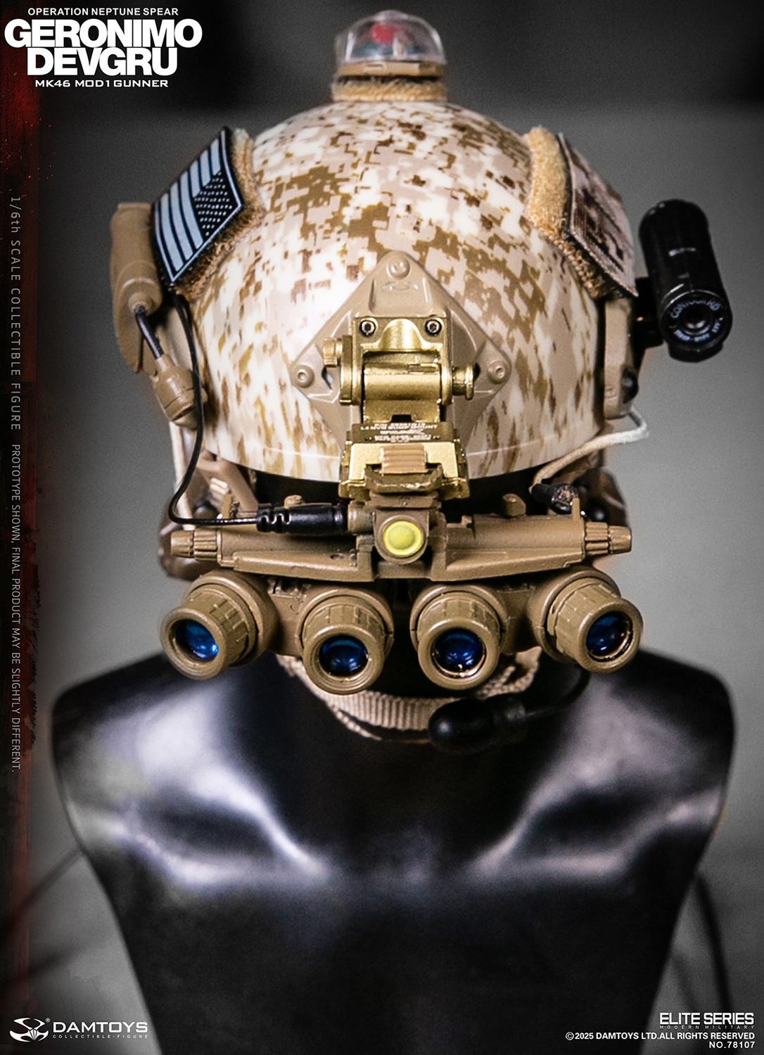 Modern Military GERONIMO DEVGRU - MK46 MOD1 Gunner (Operation Neptune Spear) Sixth Scale Figure  (Prototype Shown) View 20
