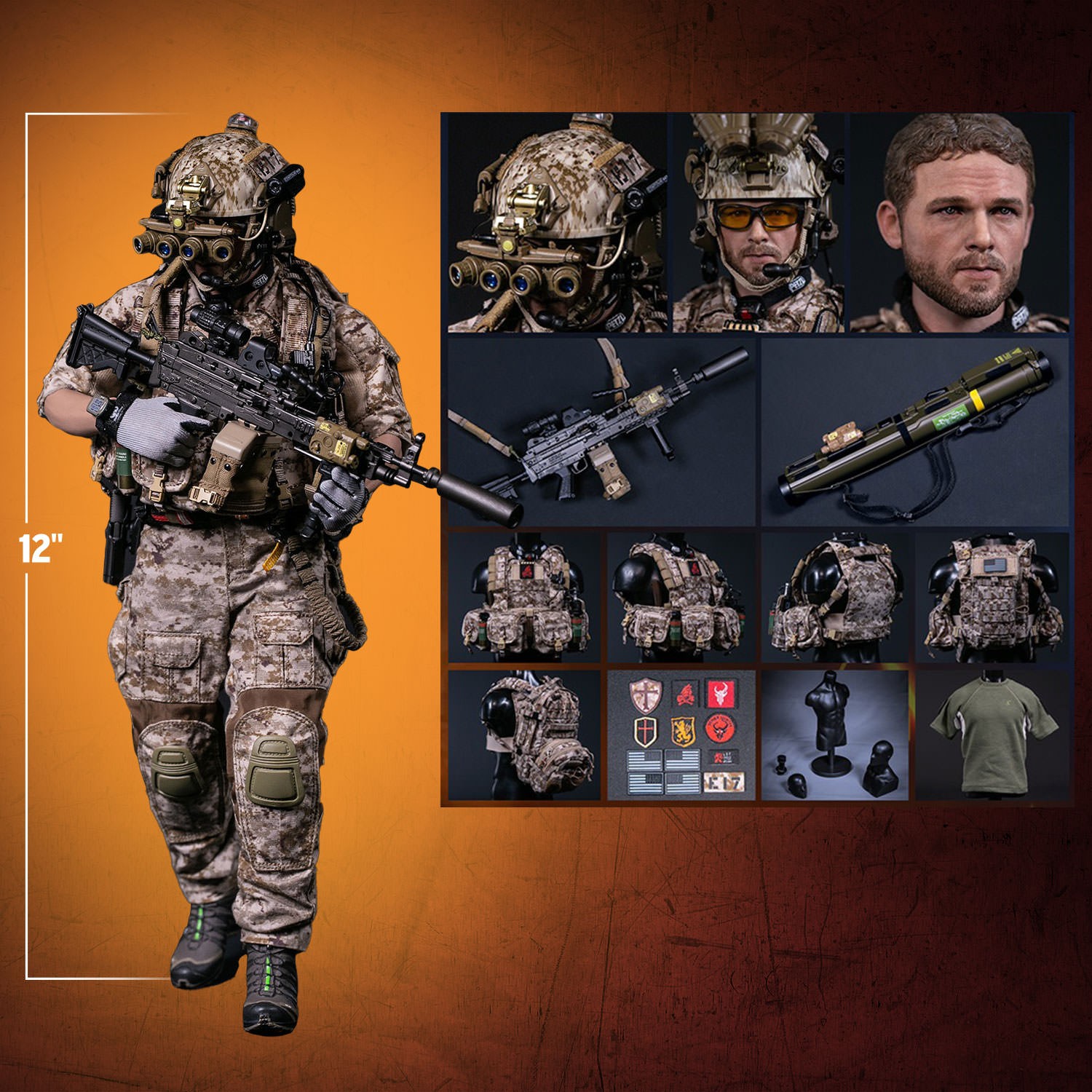DAMTOYS 1/6　DEVGRU ネプチューン・スピア作戦 ジェロニモ DAMTOYS 78106 1/6 DEVGRU デヴグル アメリカ海軍特殊戦開発