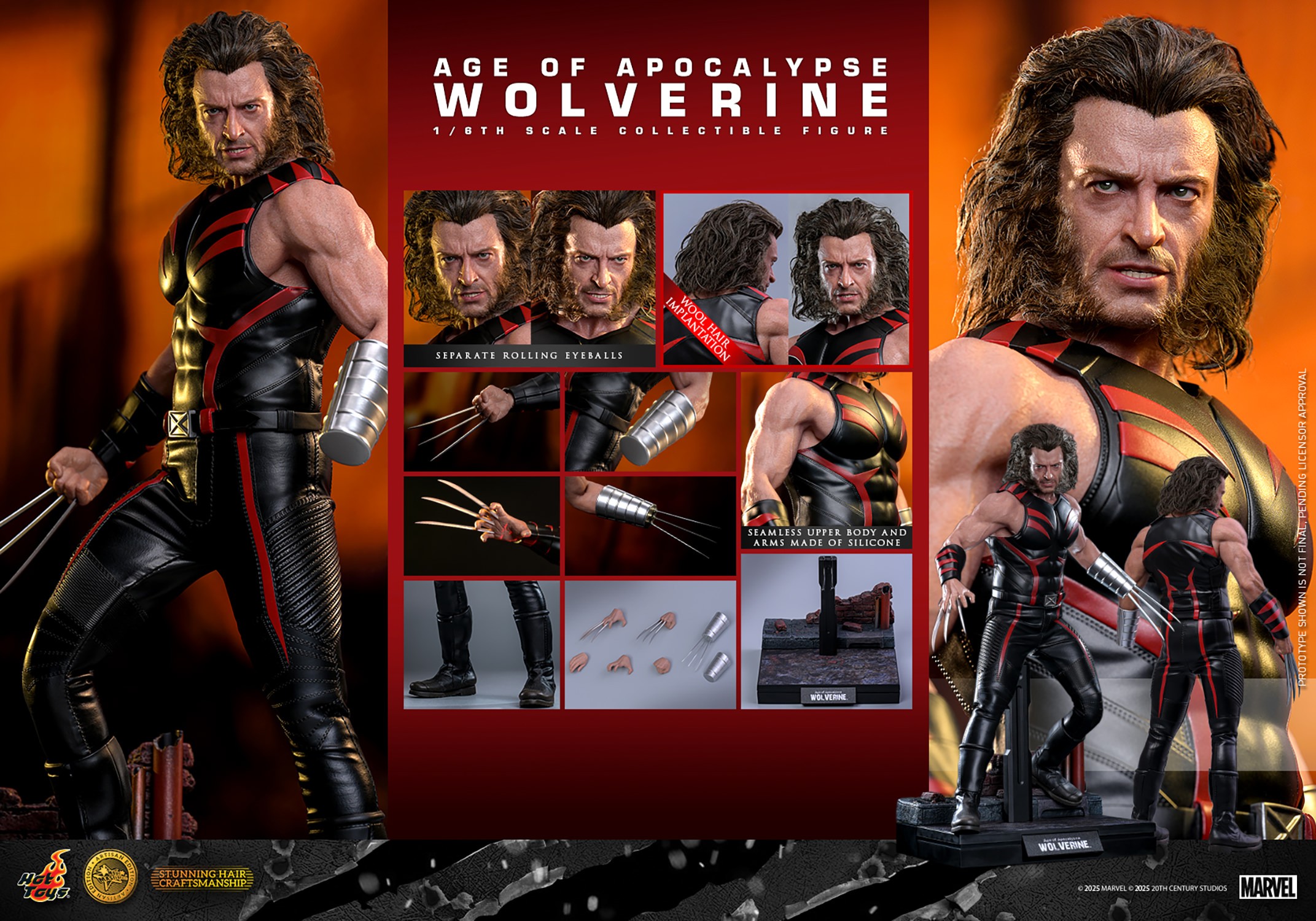 Marvel Age of Apocalypse Wolverine (Artisan Edition) Sixth Scale Figure  (Prototype Shown) View 21