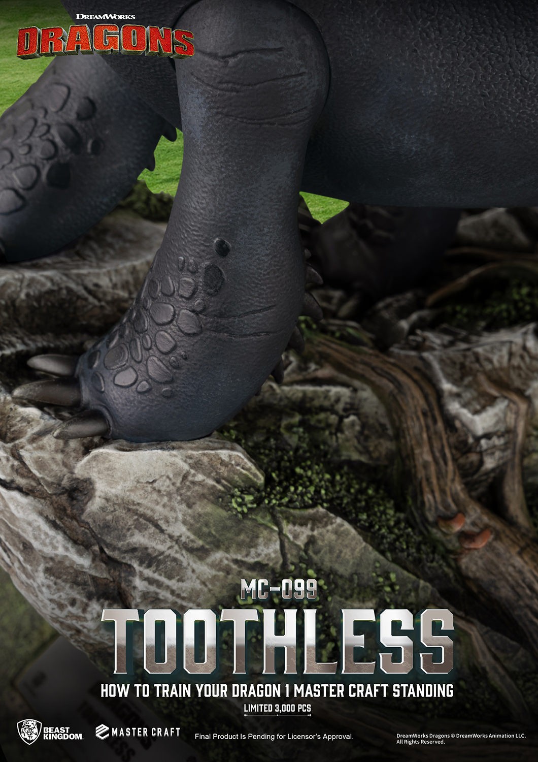 Detalhes das costas do Toothless