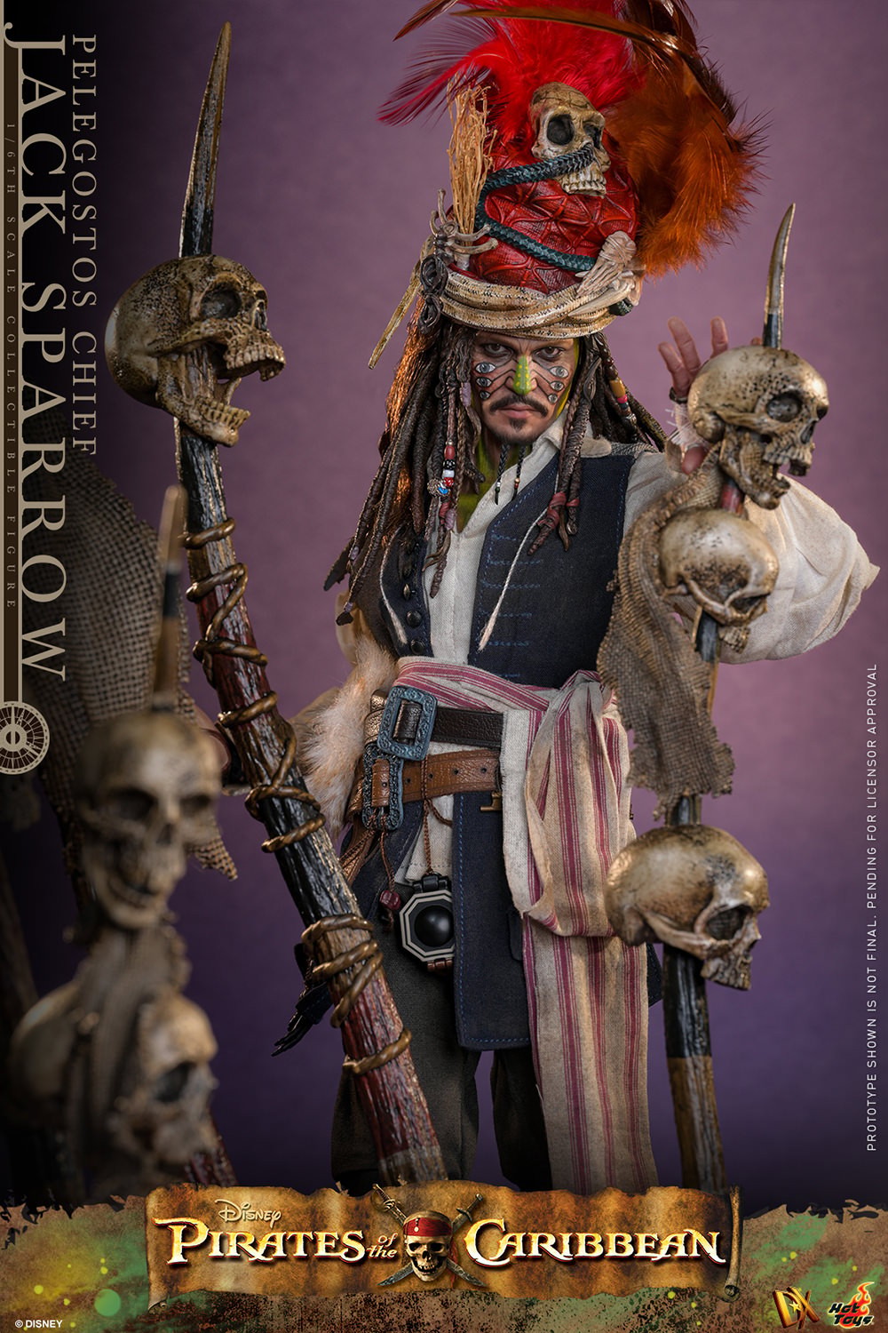 Disney Pelegostos Chief Jack Sparrow Sixth Scale Figure  (Prototype Shown) View 10
