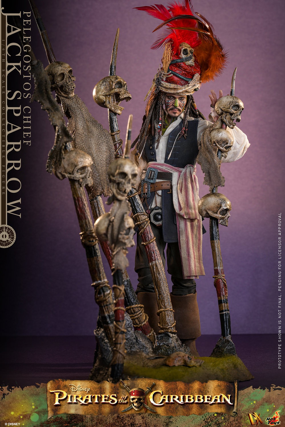 Disney Pelegostos Chief Jack Sparrow Sixth Scale Figure  (Prototype Shown) View 11