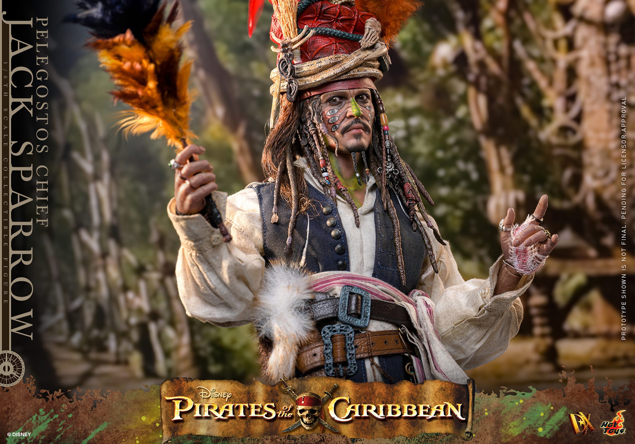 Disney Pelegostos Chief Jack Sparrow Sixth Scale Figure  (Prototype Shown) View 12
