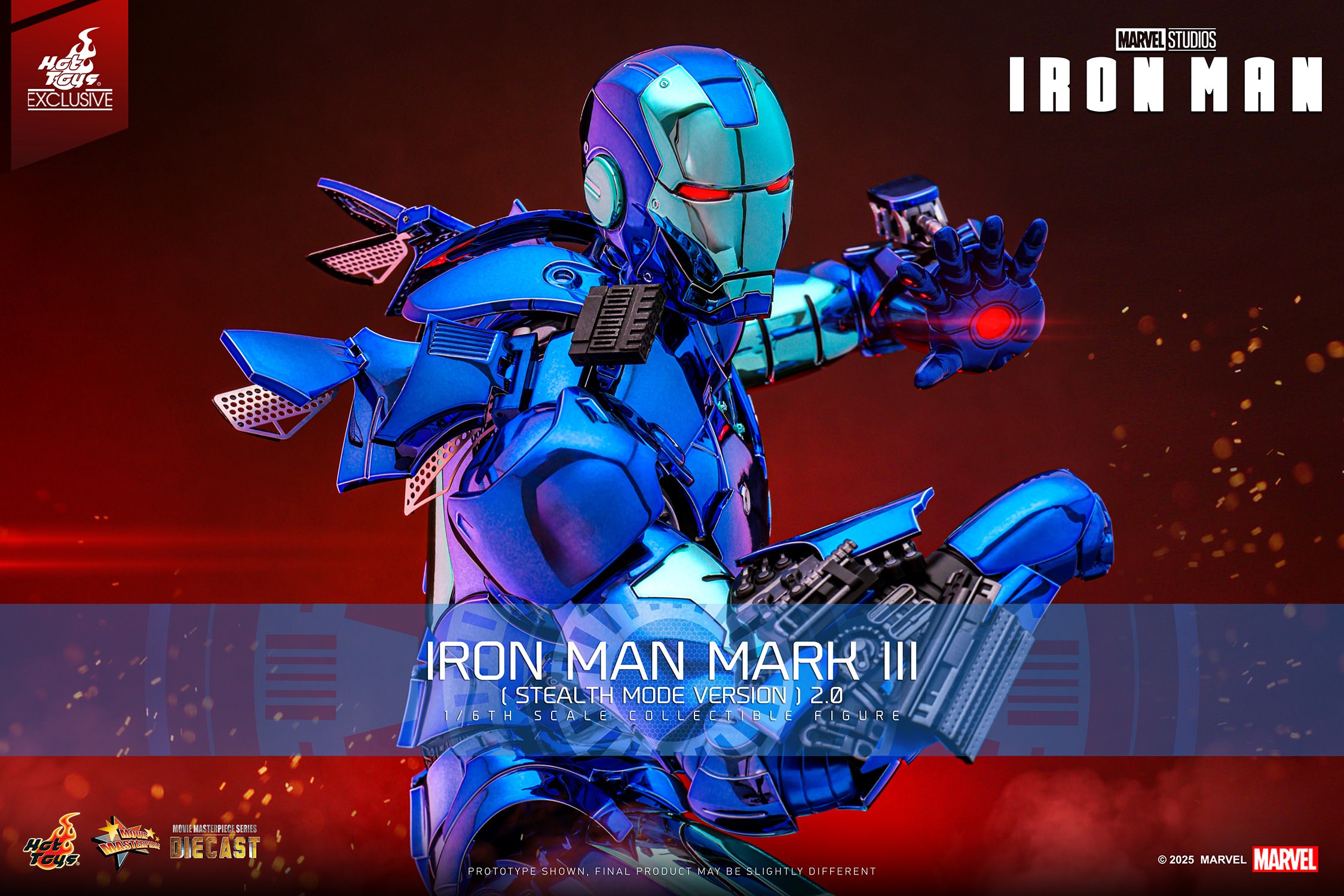 Marvel Iron Man Mark III (Stealth Mode Version) 2.0 Sixth Scale Figure  (Prototype Shown) View 1