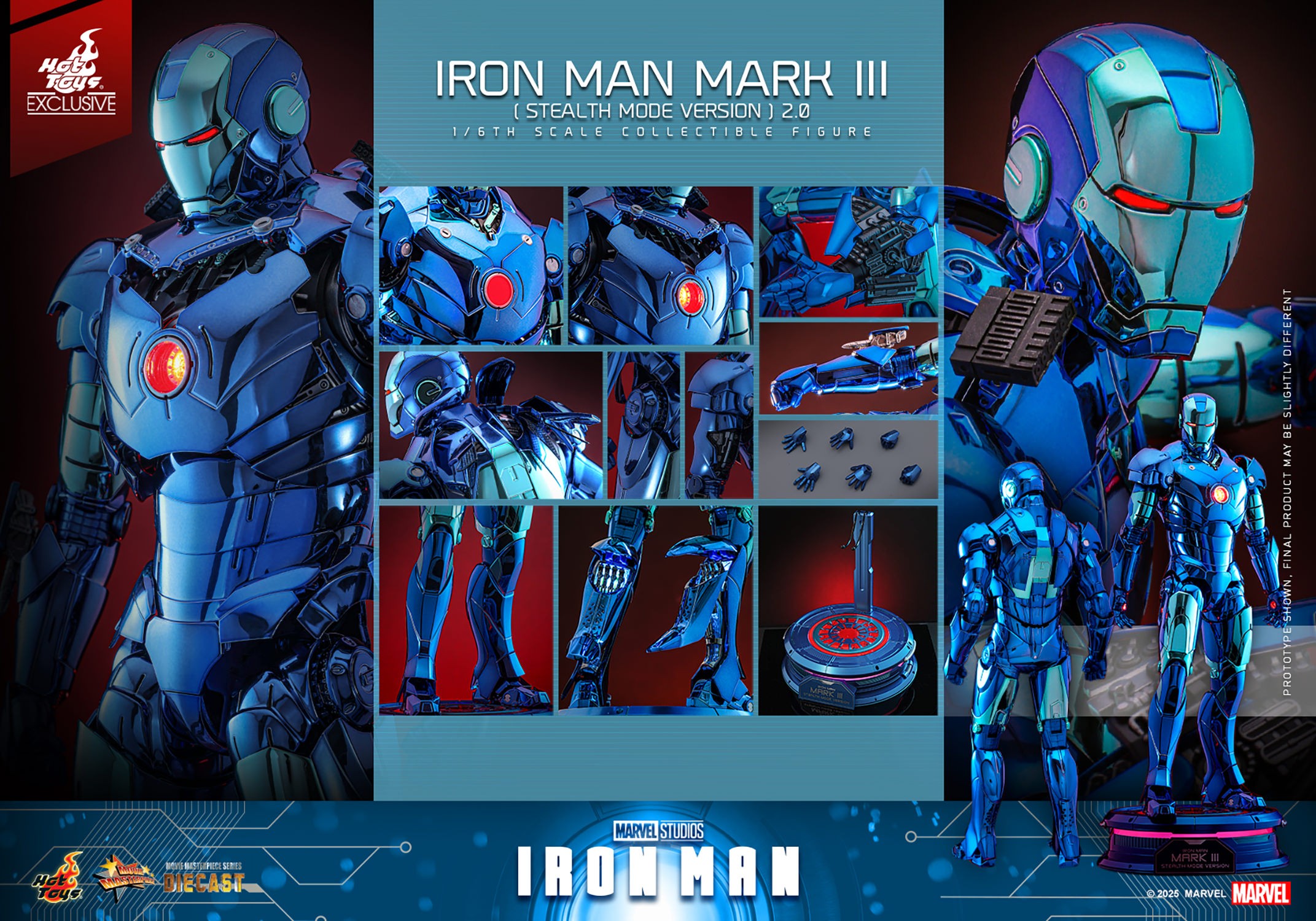 Marvel Iron Man Mark III (Stealth Mode Version) 2.0 Sixth Scale Figure  (Prototype Shown) View 13