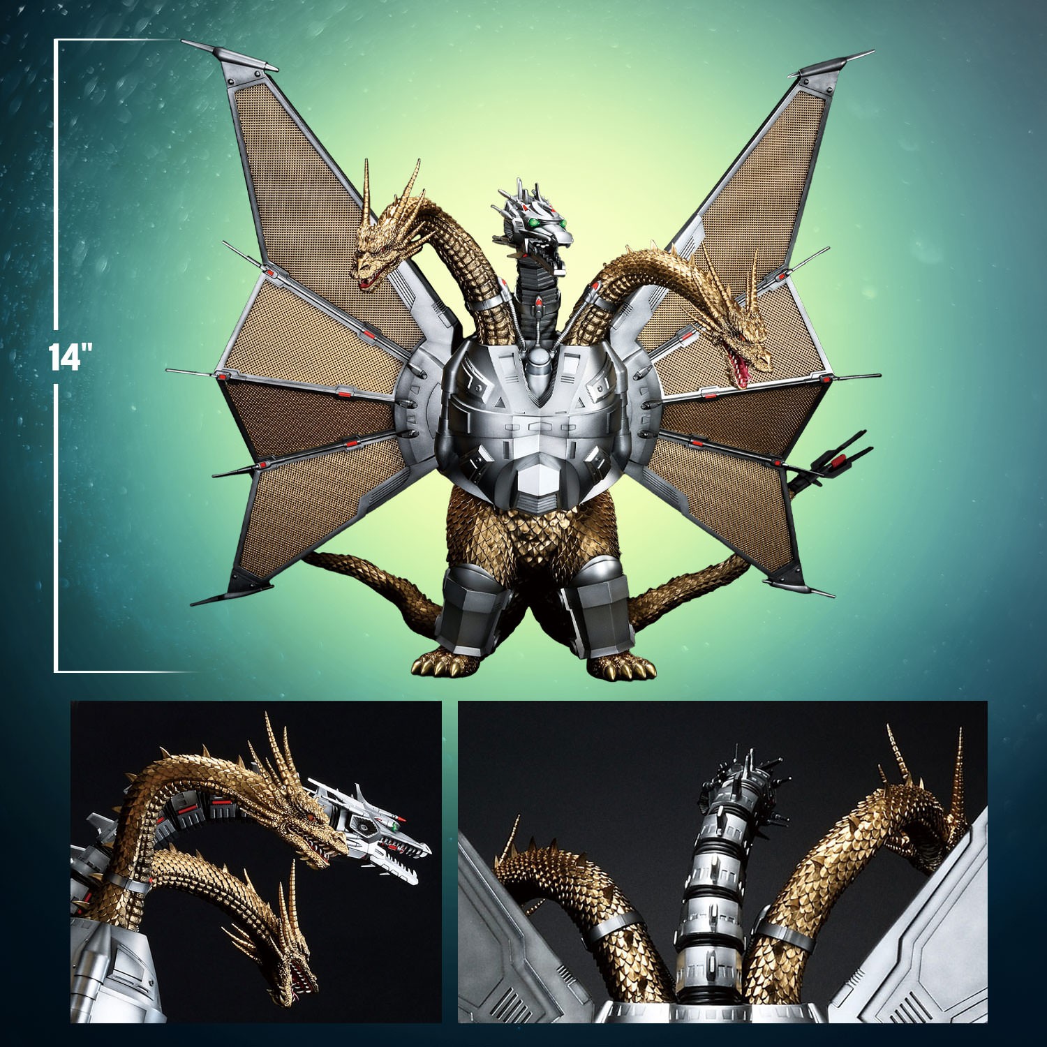 Godzilla Mecha-King Ghidorah (1991) Collectible Figure  (Prototype Shown) View 2