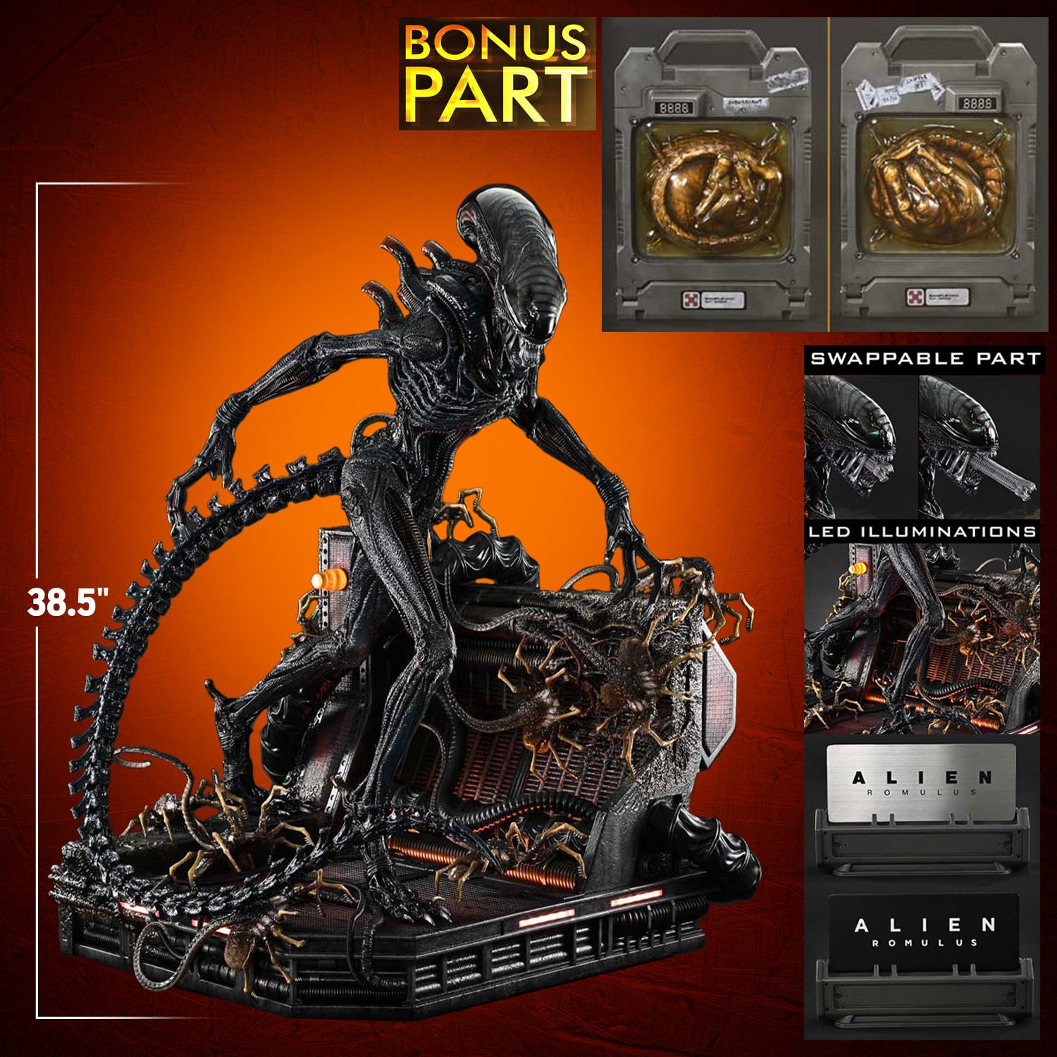 Alien Scorched Xenomorph (Deluxe Bonus Version) 1:3 Scale Statue  (Prototype Shown) View 2