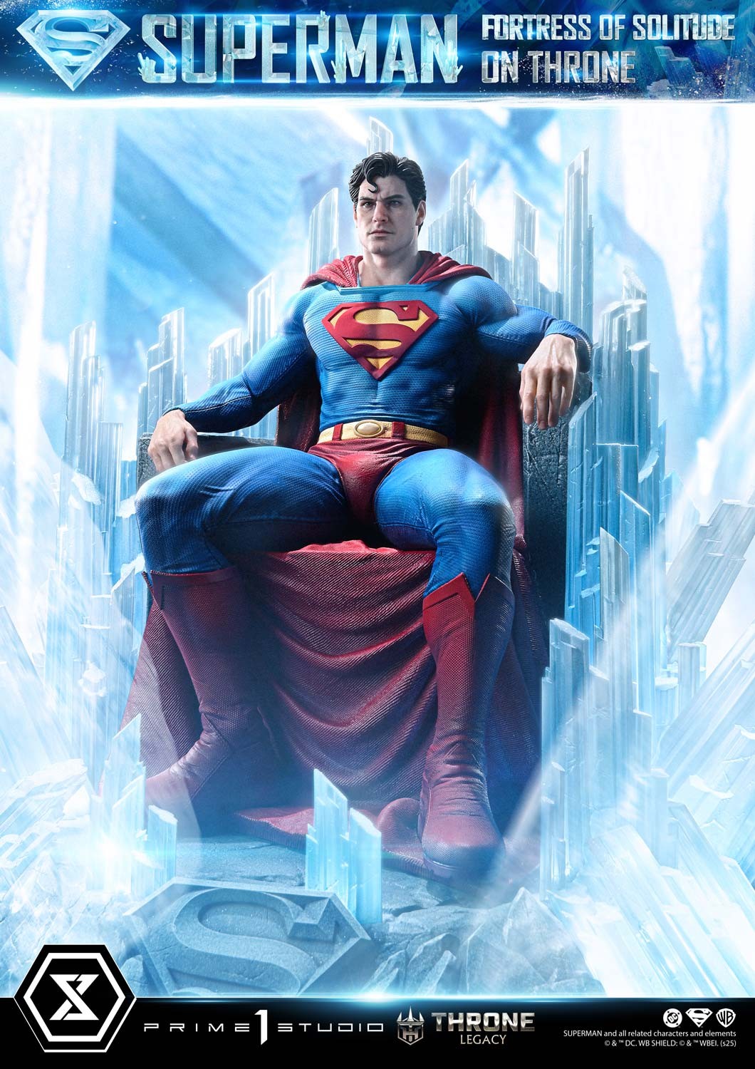 DC Comics Superman Fortress of Solitude on Throne Quarter Scale Statue  (Prototype Shown) View 6