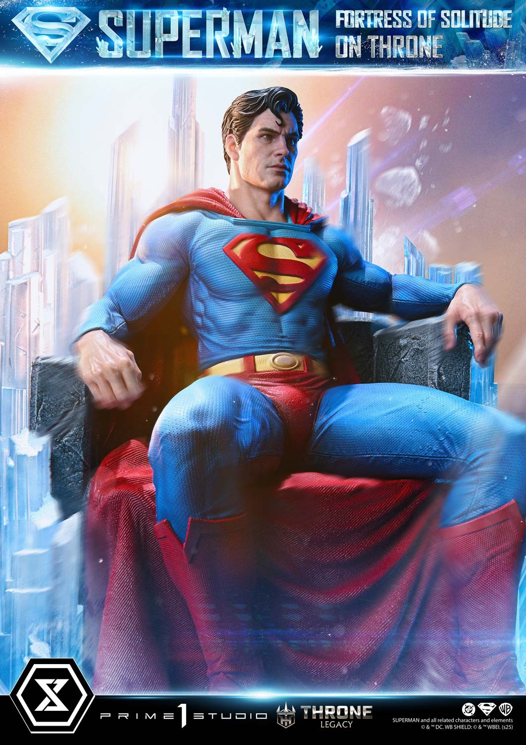 DC Comics Superman Fortress of Solitude on Throne Quarter Scale Statue  (Prototype Shown) View 8