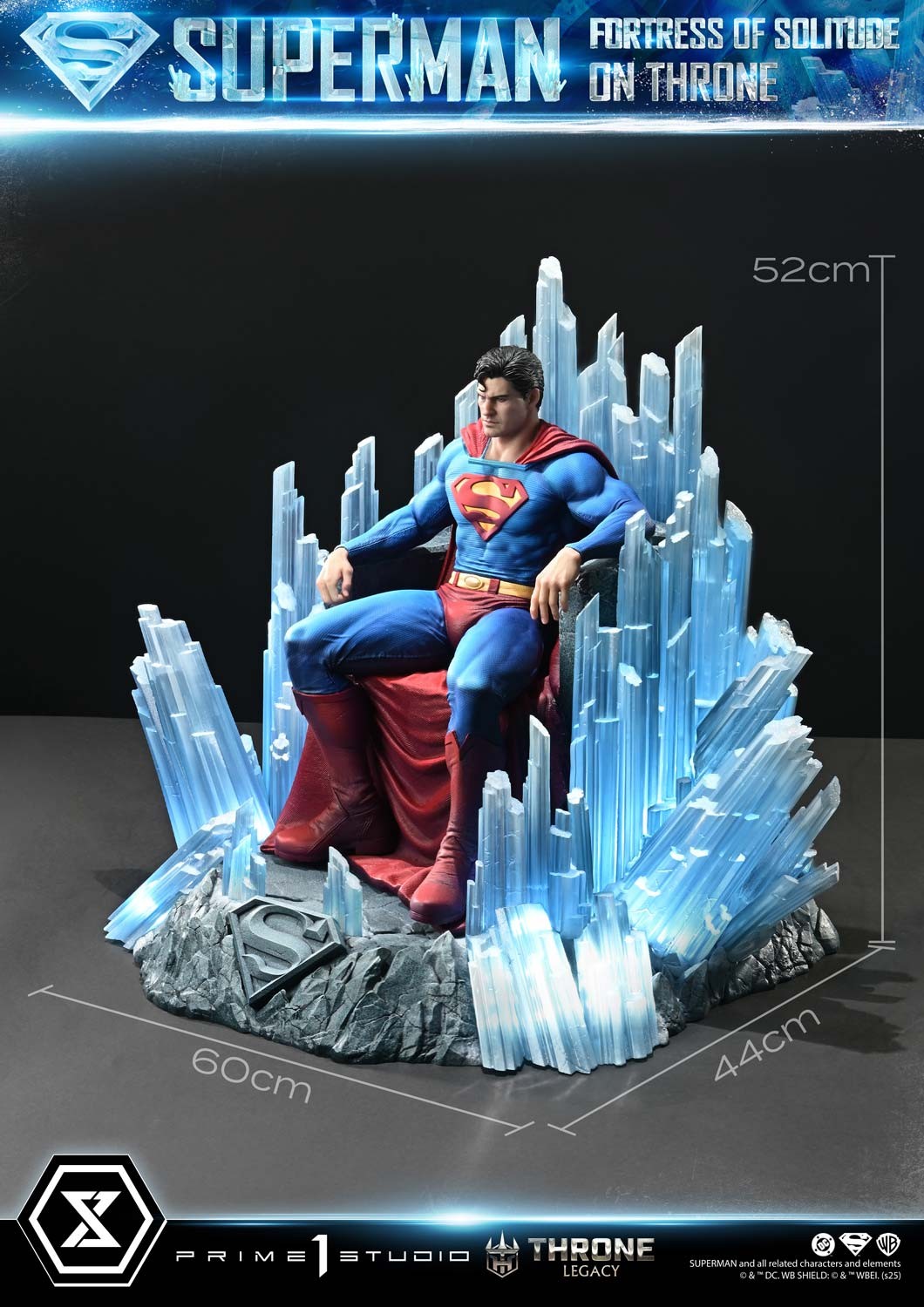 DC Comics Superman Fortress of Solitude on Throne Quarter Scale Statue  (Prototype Shown) View 10