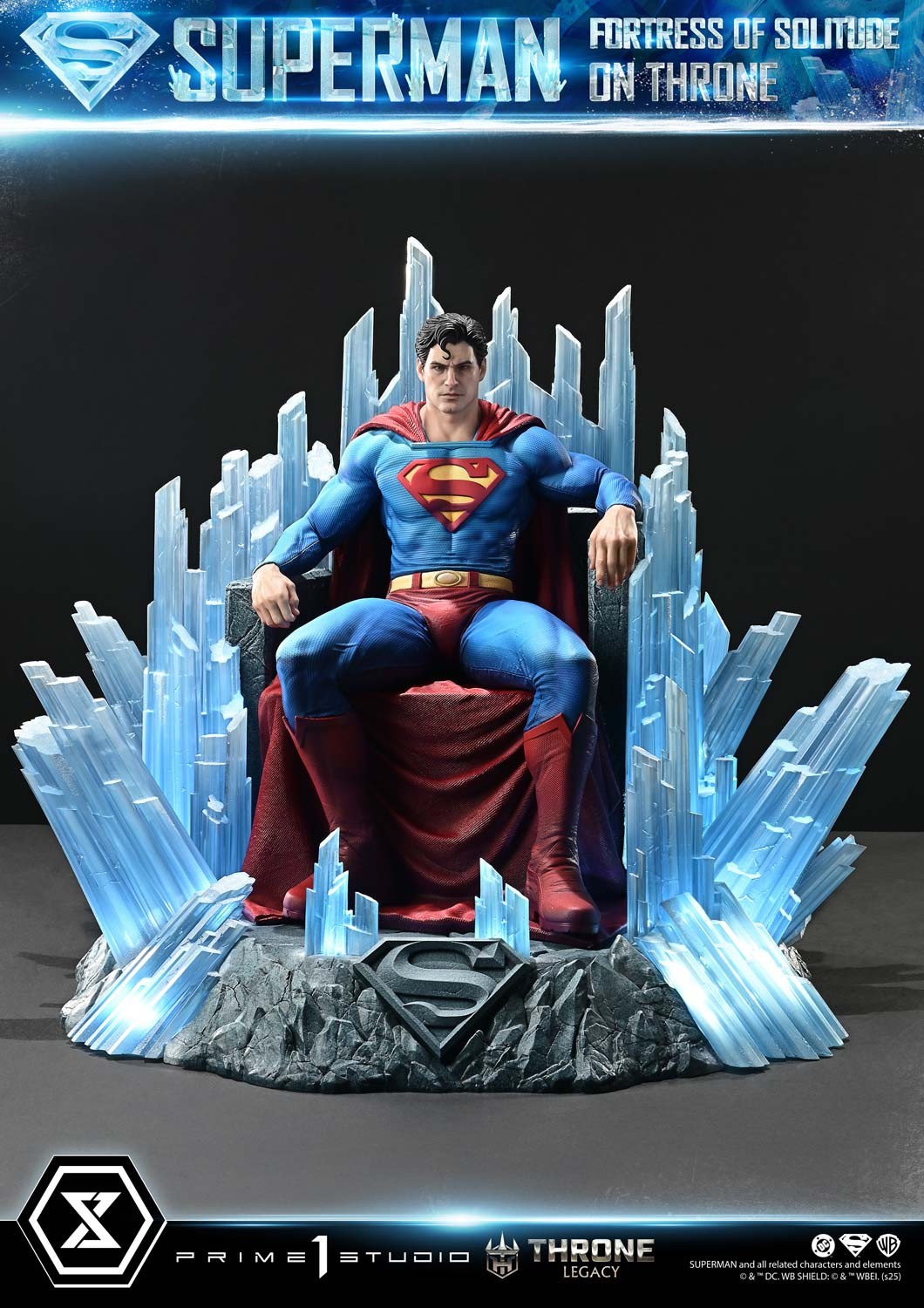 DC Comics Superman Fortress of Solitude on Throne Quarter Scale Statue  (Prototype Shown) View 11