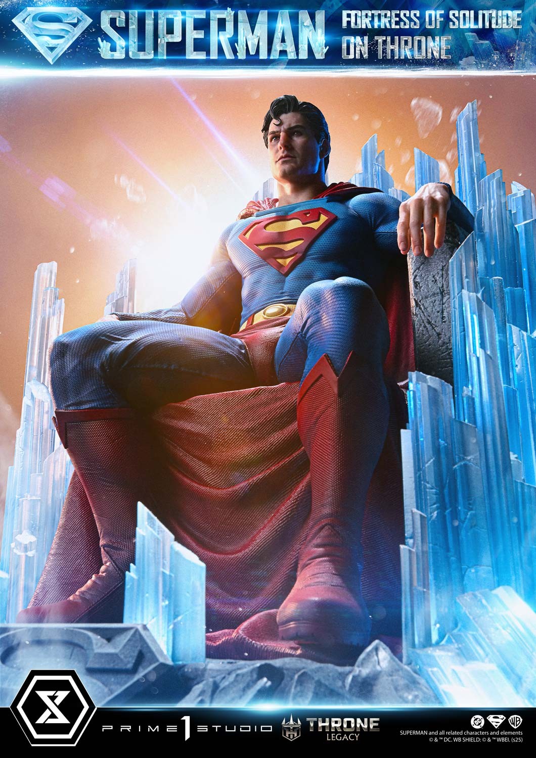 DC Comics Superman Fortress of Solitude on Throne Quarter Scale Statue  (Prototype Shown) View 17