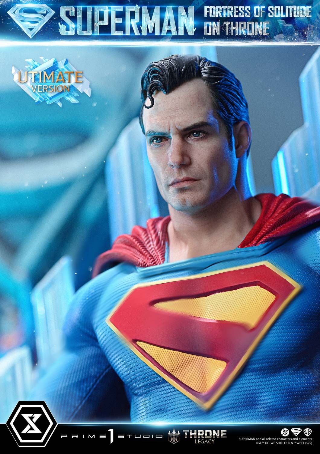 DC Comics Superman Fortress of Solitude on Throne (Ultimate Version) Quarter Scale Statue  (Prototype Shown) View 8