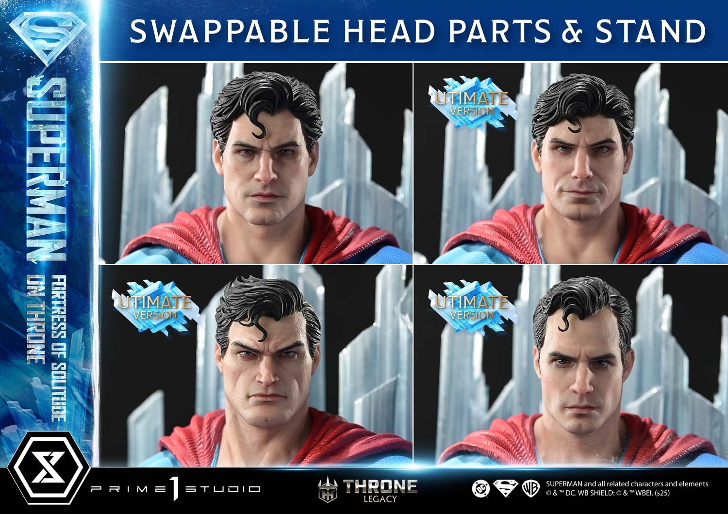 DC Comics Superman Fortress of Solitude on Throne (Ultimate Version) Quarter Scale Statue  (Prototype Shown) View 9