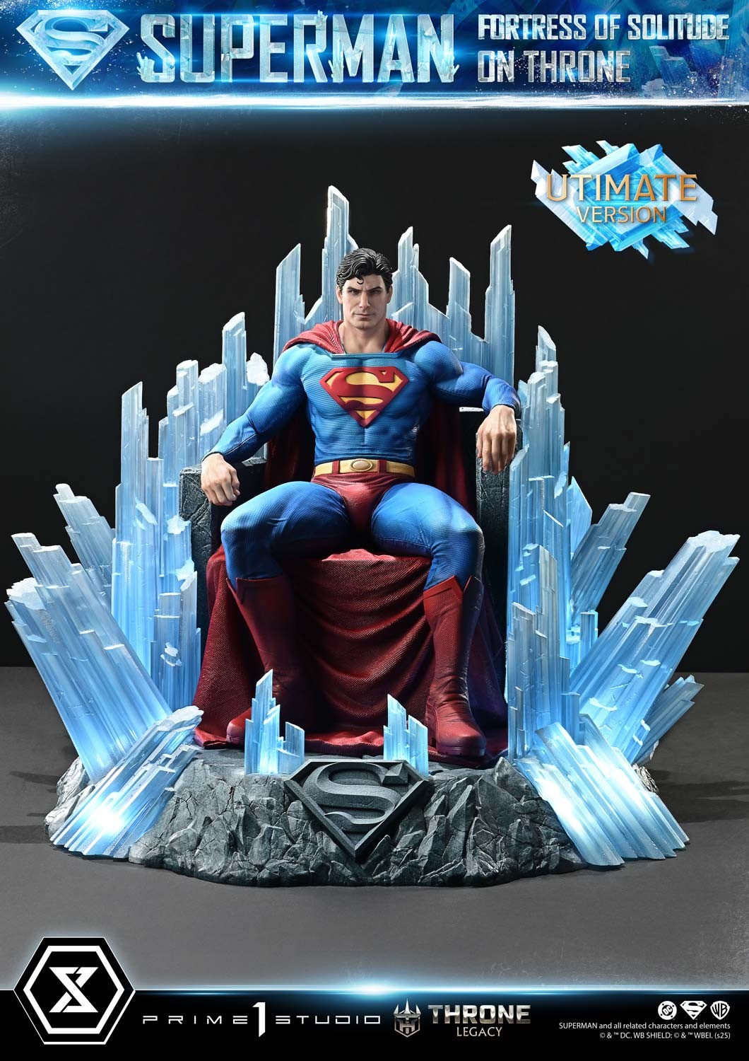 DC Comics Superman Fortress of Solitude on Throne (Ultimate Version) Quarter Scale Statue  (Prototype Shown) View 13