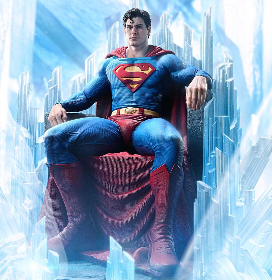 DC Comics Superman Fortress of Solitude on Throne (Ultimate Version) Quarter Scale Statue  (Prototype Shown) View 1