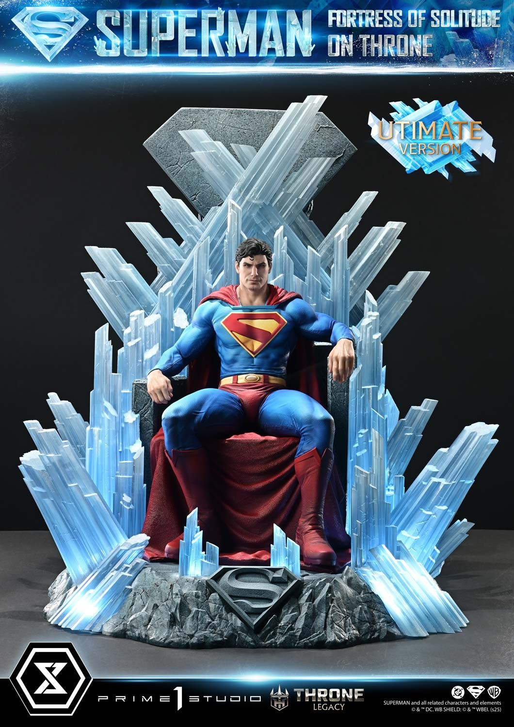 DC Comics Superman Fortress of Solitude on Throne (Ultimate Version) Quarter Scale Statue  (Prototype Shown) View 14