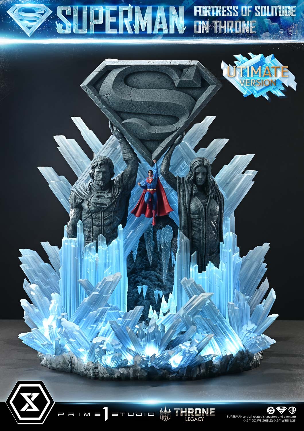 DC Comics Superman Fortress of Solitude on Throne (Ultimate Bonus Version) Quarter Scale Statue  (Prototype Shown) View 9