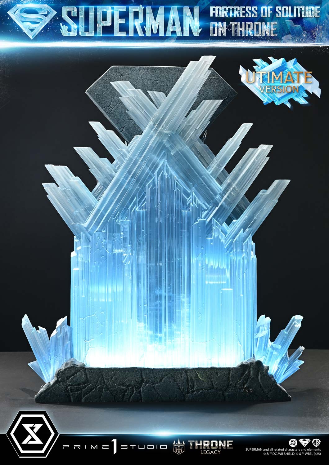 DC Comics Superman Fortress of Solitude on Throne (Ultimate Bonus Version) Quarter Scale Statue  (Prototype Shown) View 11