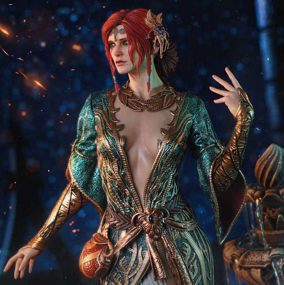 The Witcher 3: Wild Hunt Triss Merigold Alternative Outfit Quarter Scale Statue  (Prototype Shown) View 3