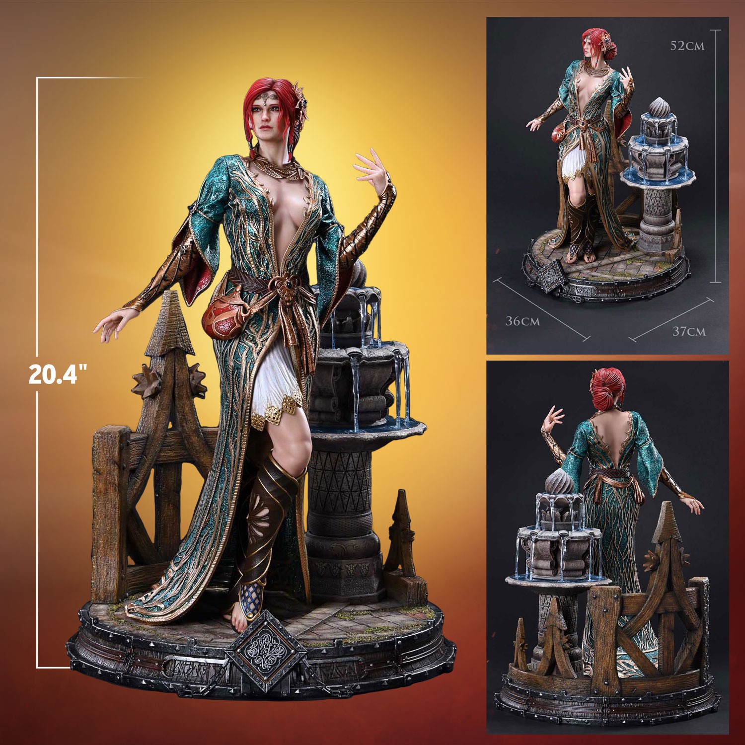 The Witcher 3: Wild Hunt Triss Merigold Alternative Outfit Quarter Scale Statue  (Prototype Shown) View 2