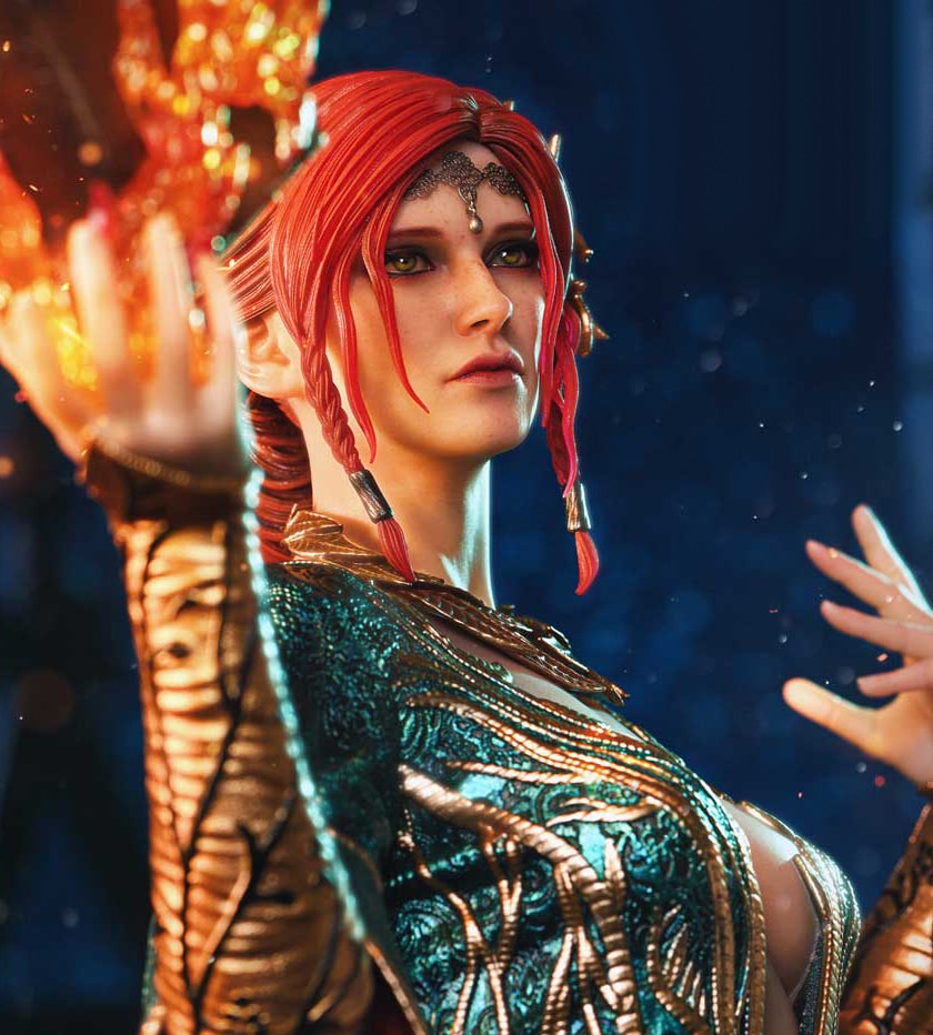 The Witcher 3: Wild Hunt Triss Merigold Alternative Outfit (Bonus Version) Quarter Scale Statue  (Prototype Shown) View 5