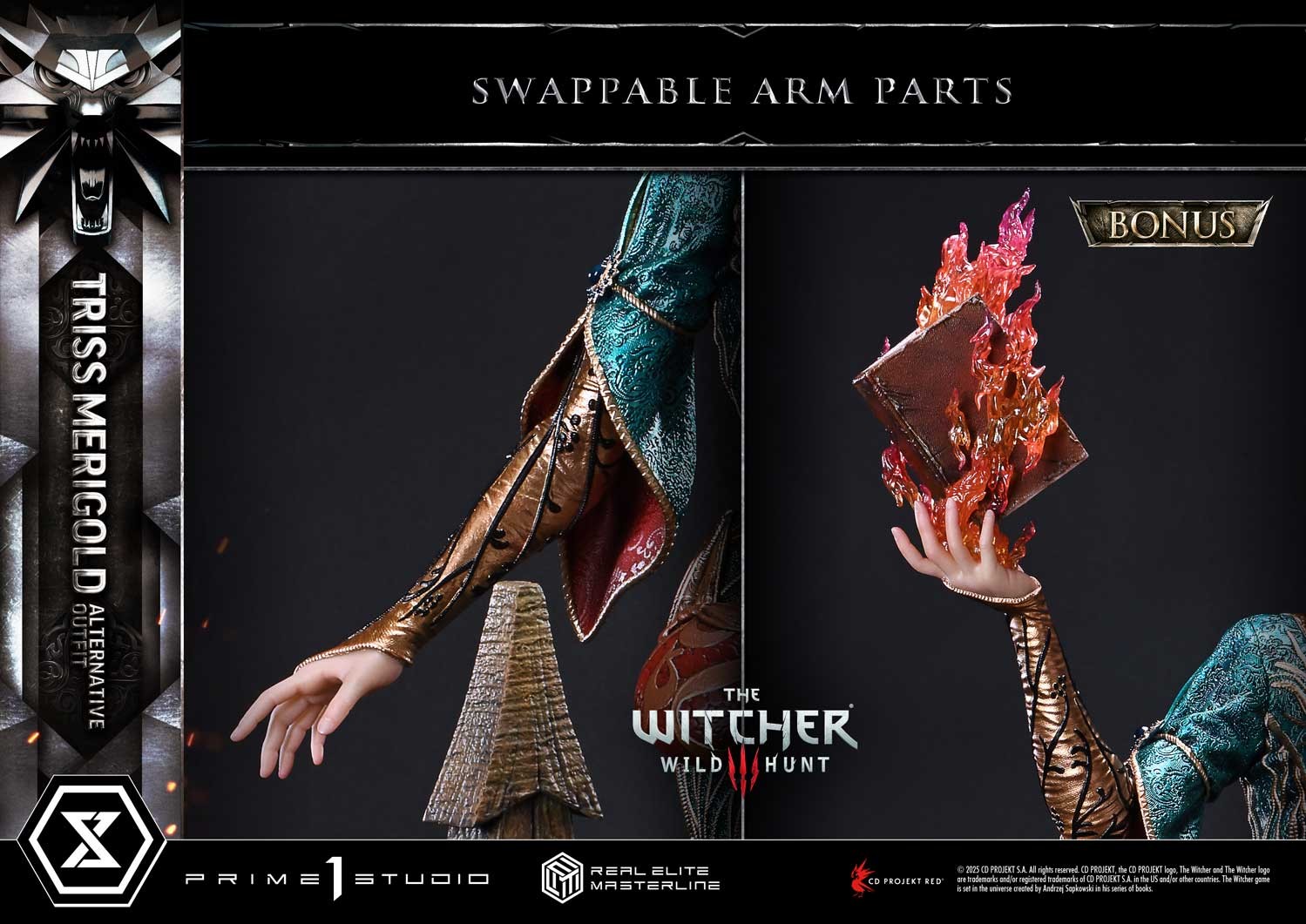 The Witcher 3: Wild Hunt Triss Merigold Alternative Outfit (Bonus Version) Quarter Scale Statue  (Prototype Shown) View 6
