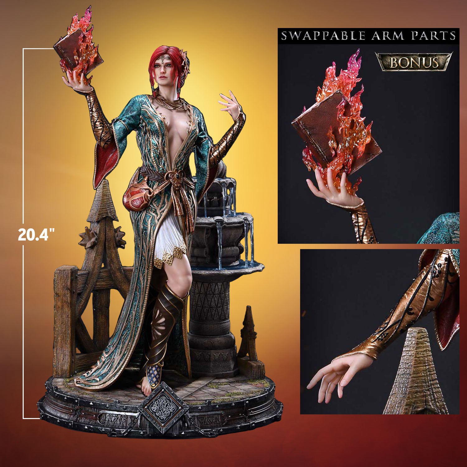 The Witcher 3: Wild Hunt Triss Merigold Alternative Outfit (Bonus Version) Quarter Scale Statue  (Prototype Shown) View 2
